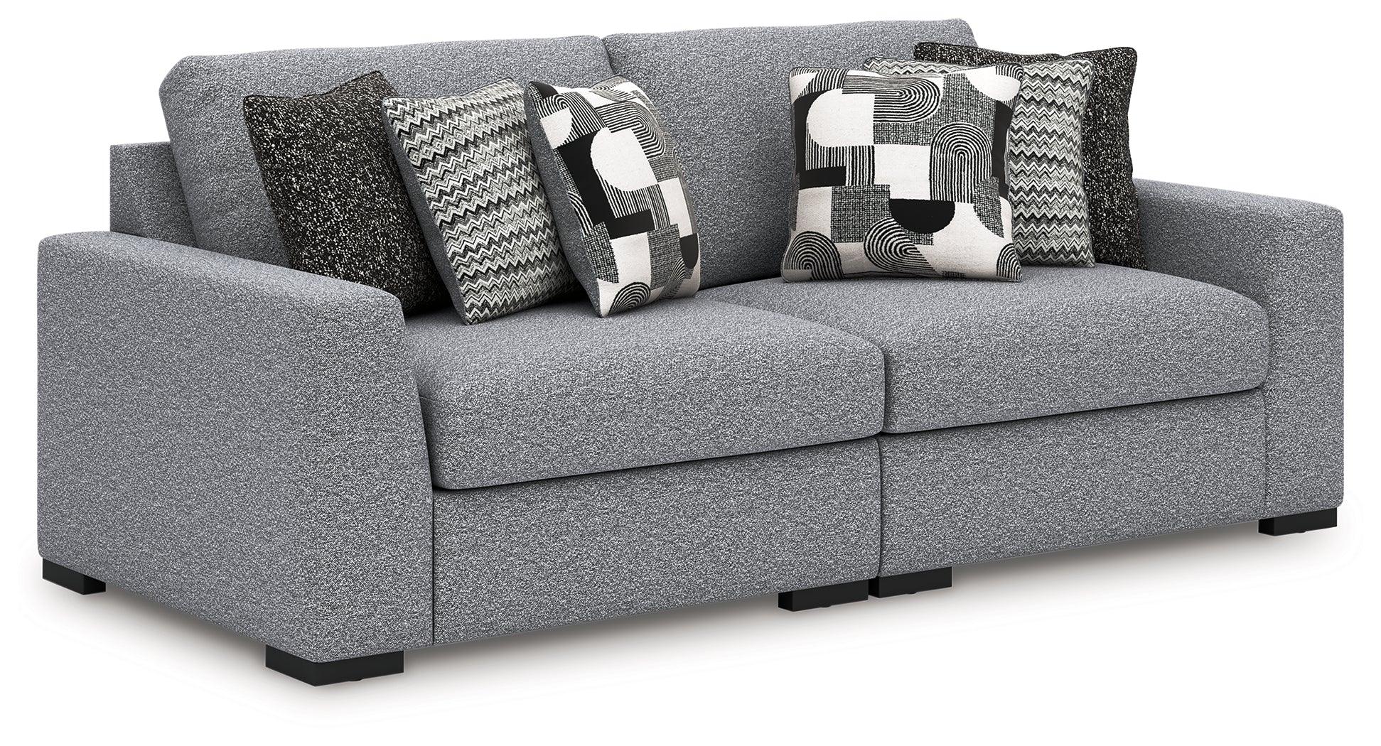 Prime Furniture - Ashley Furniture - Bealton Sectional - RAF 2-Piece Sectional / Salt and Pepper - 61305S1