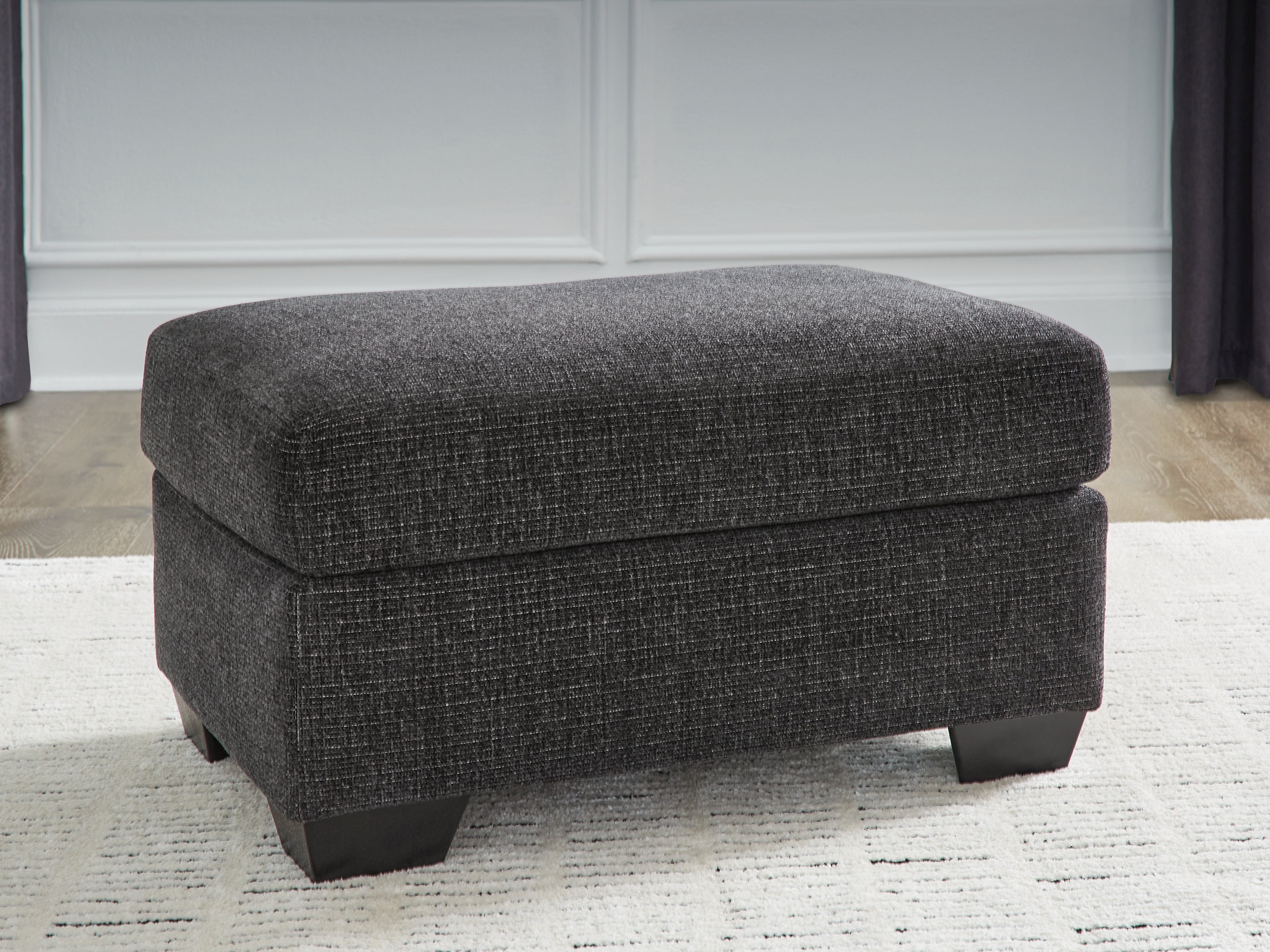 Prime Furniture - Ashley Furniture - Loreo Living Room - Ottoman / Ebony - 6310114