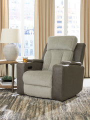 Prime Furniture - Ashley Furniture - WhipLash Living Room - PWR REC Loveseat/CON/ADJ HDRST / Sisal - PC6320418