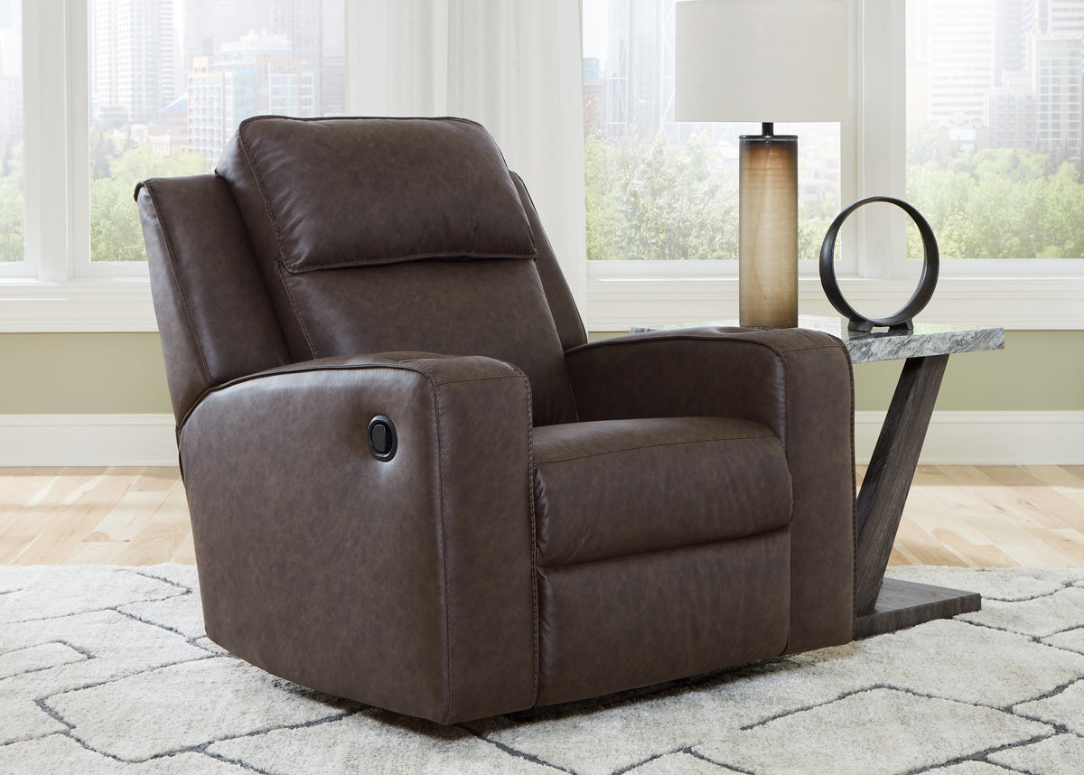 Prime Furniture - Ashley Furniture - Lavenhorne Living Room - DBL Rec Loveseat w/Console / Pebble - 6330794