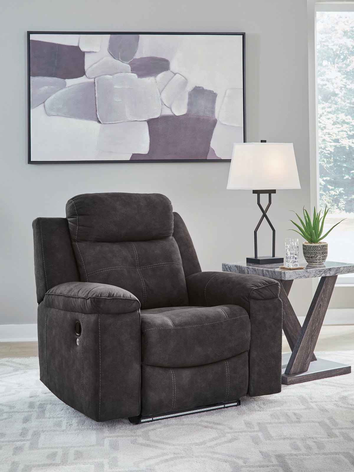 Prime Furniture - Ashley Furniture - Brysonview Living Room - Zero Wall Recliner - 6360529