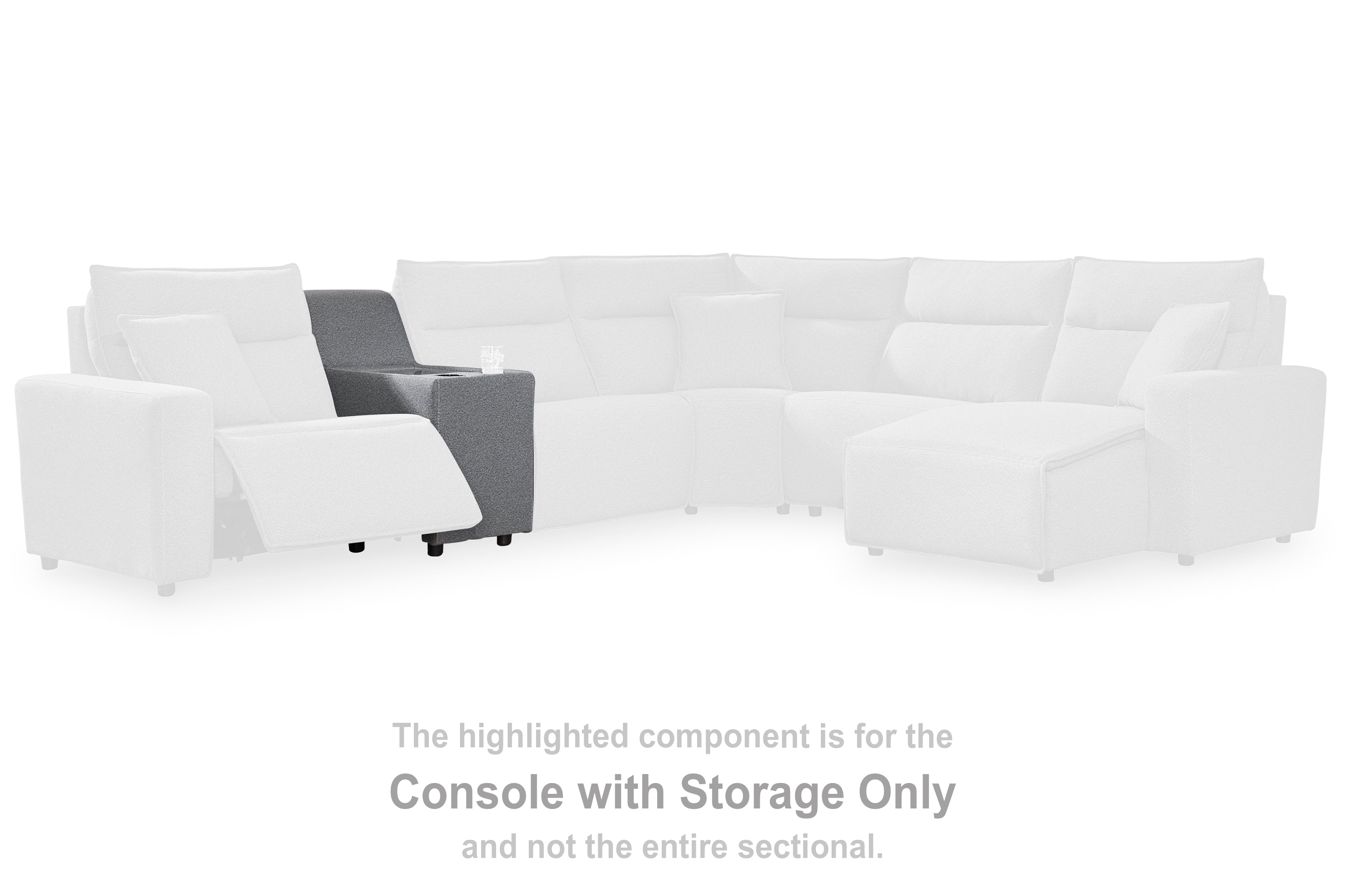 Prime Furniture - Ashley Furniture - ModMax II Sectional - Console / Salt and Pepper - 6590657