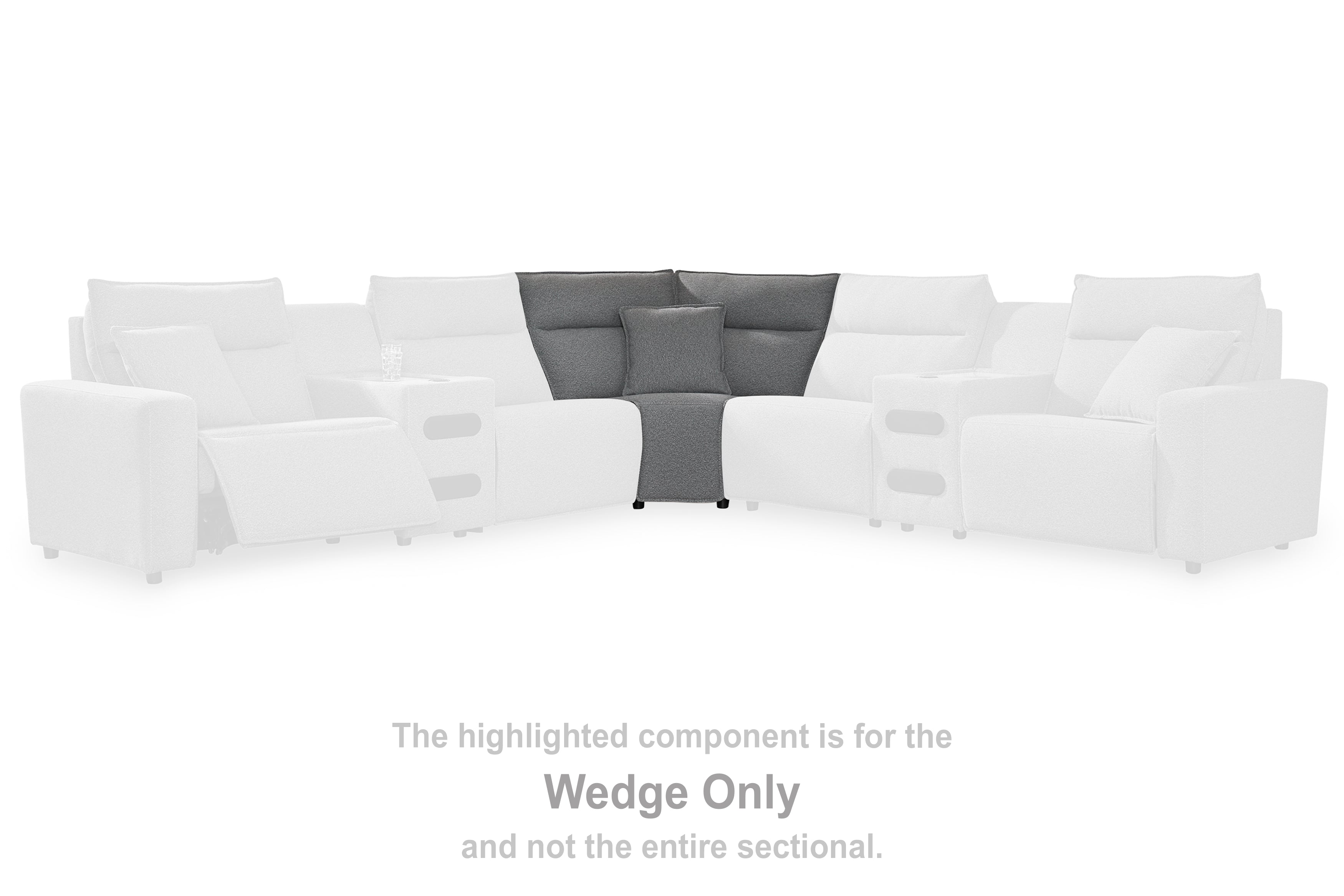 Prime Furniture - Ashley Furniture - ModMax II Sectional - Wedge / Salt and Pepper - 6590677
