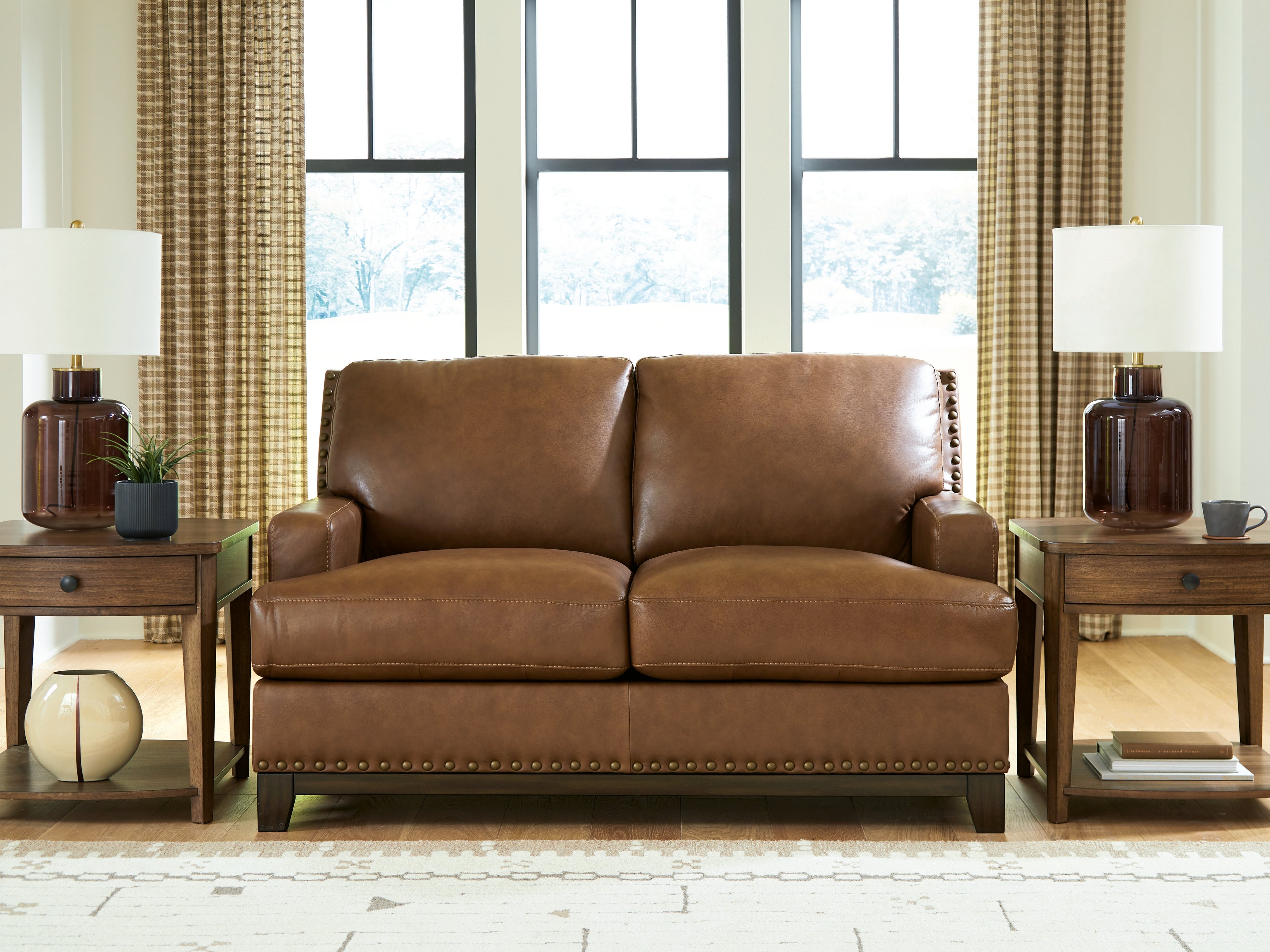Prime Furniture - Ashley Furniture - Saonara Living Room - Loveseat / Amber - PC7310935
