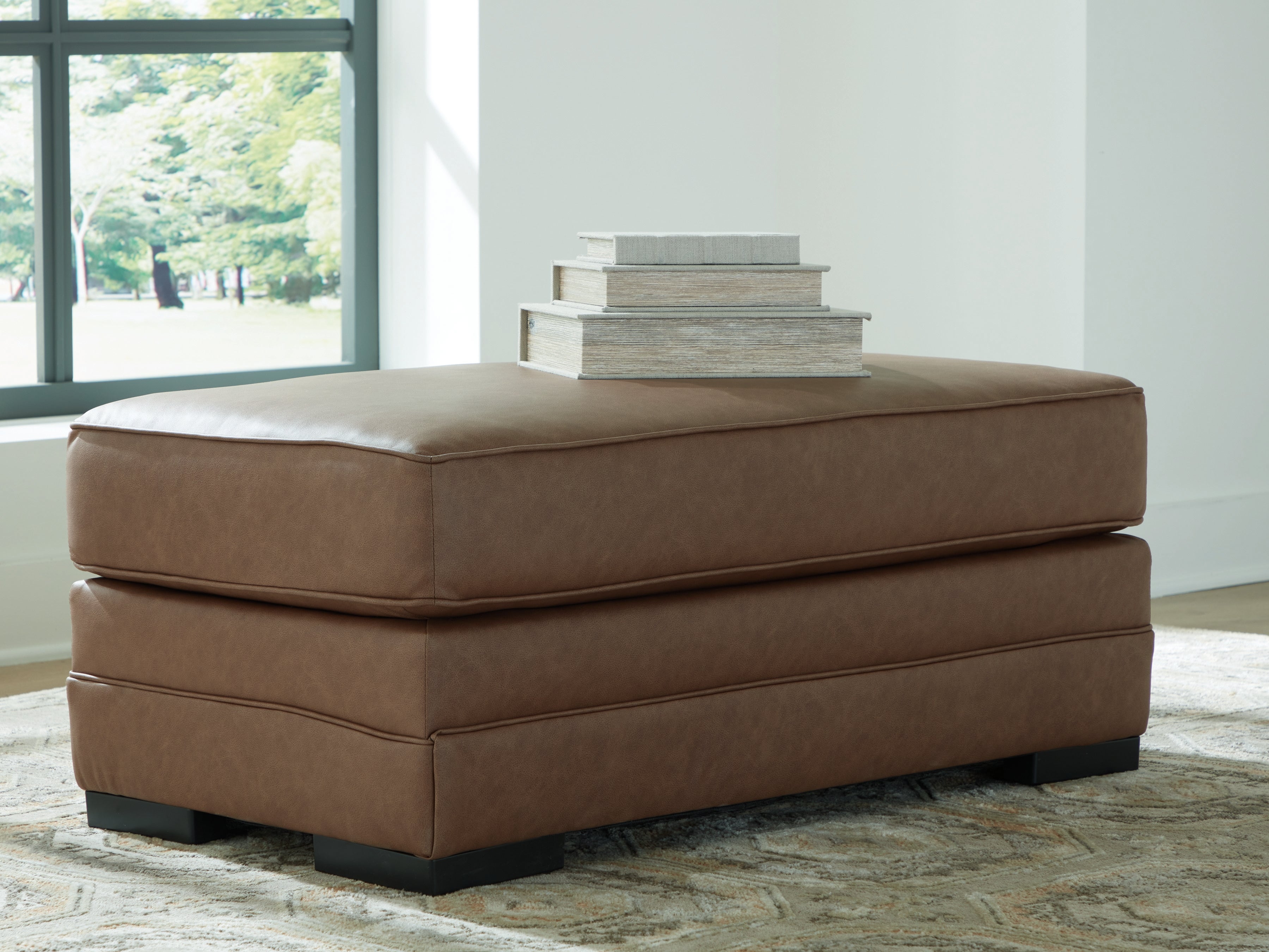 Prime Furniture - Ashley Furniture - VillaCourt Living Room - Ottoman / Caramel - 7490914
