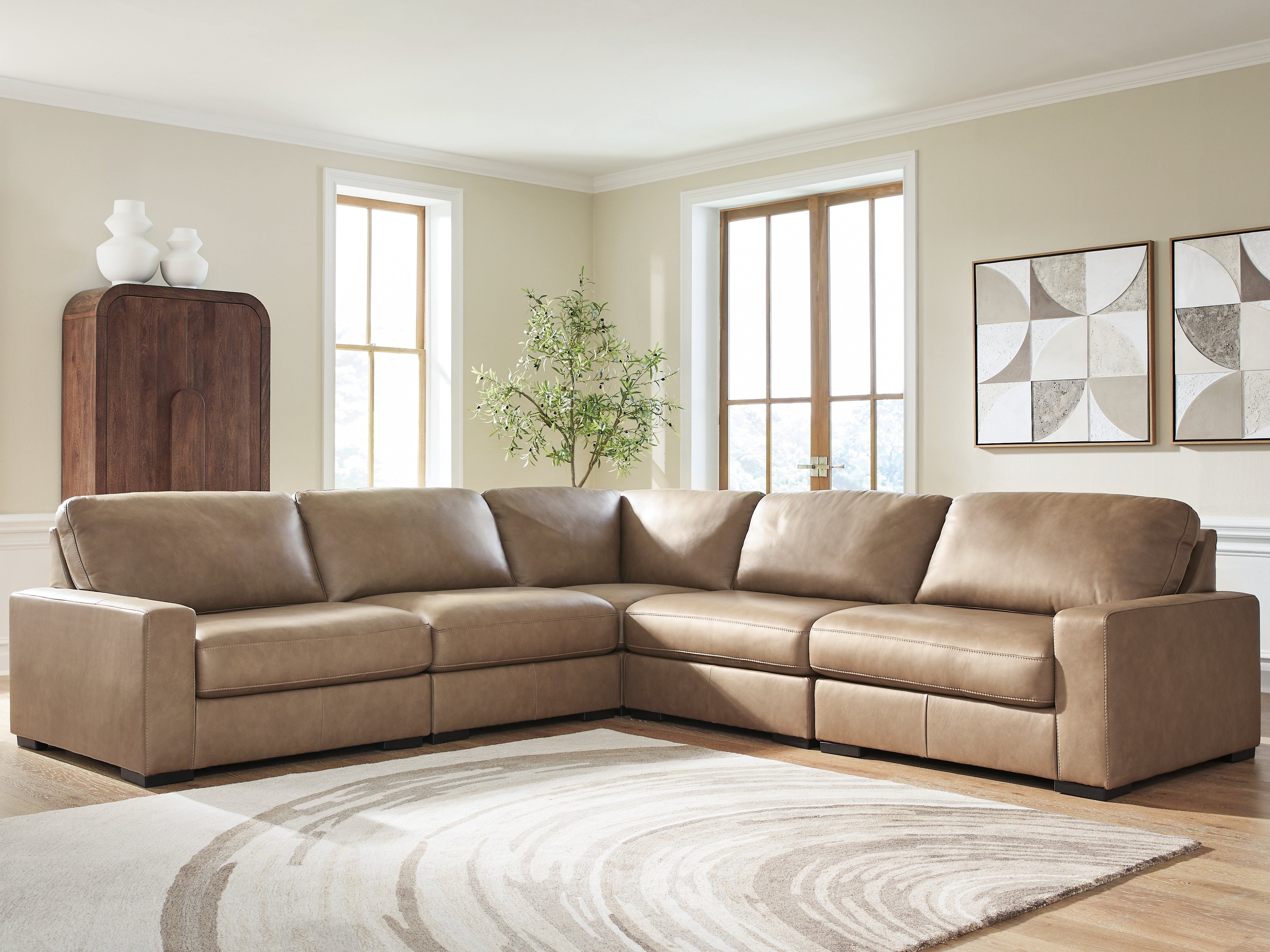 Prime Furniture - Ashley Furniture - Veronella Sectional - RAF 5-Piece Sectional - 76106S17