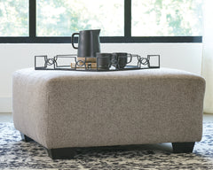 Prime Furniture - Ashley Furniture - Ballinasloe Living Room - Oversized Accent Ottoman / Platinum - 8070208