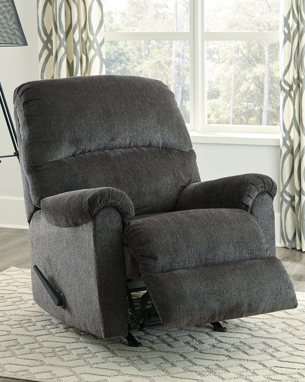 Prime Furniture - Ashley Furniture - Ballinasloe Living Room - Rocker Recliner / Smoke - 8070325