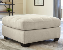 Prime Furniture - Ashley Furniture - Falkirk Living Room - Oversized Accent Ottoman / Parchment - 8080608