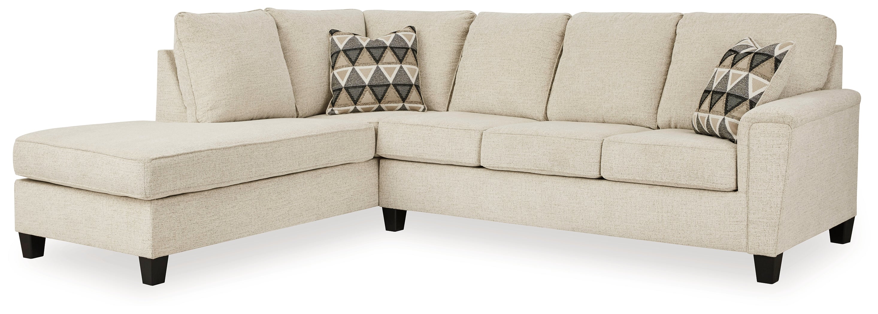 Prime Furniture - Ashley Furniture - Abinger Sectional - RAF 2-Piece Sectional with Chaise / Natural - 83904S1