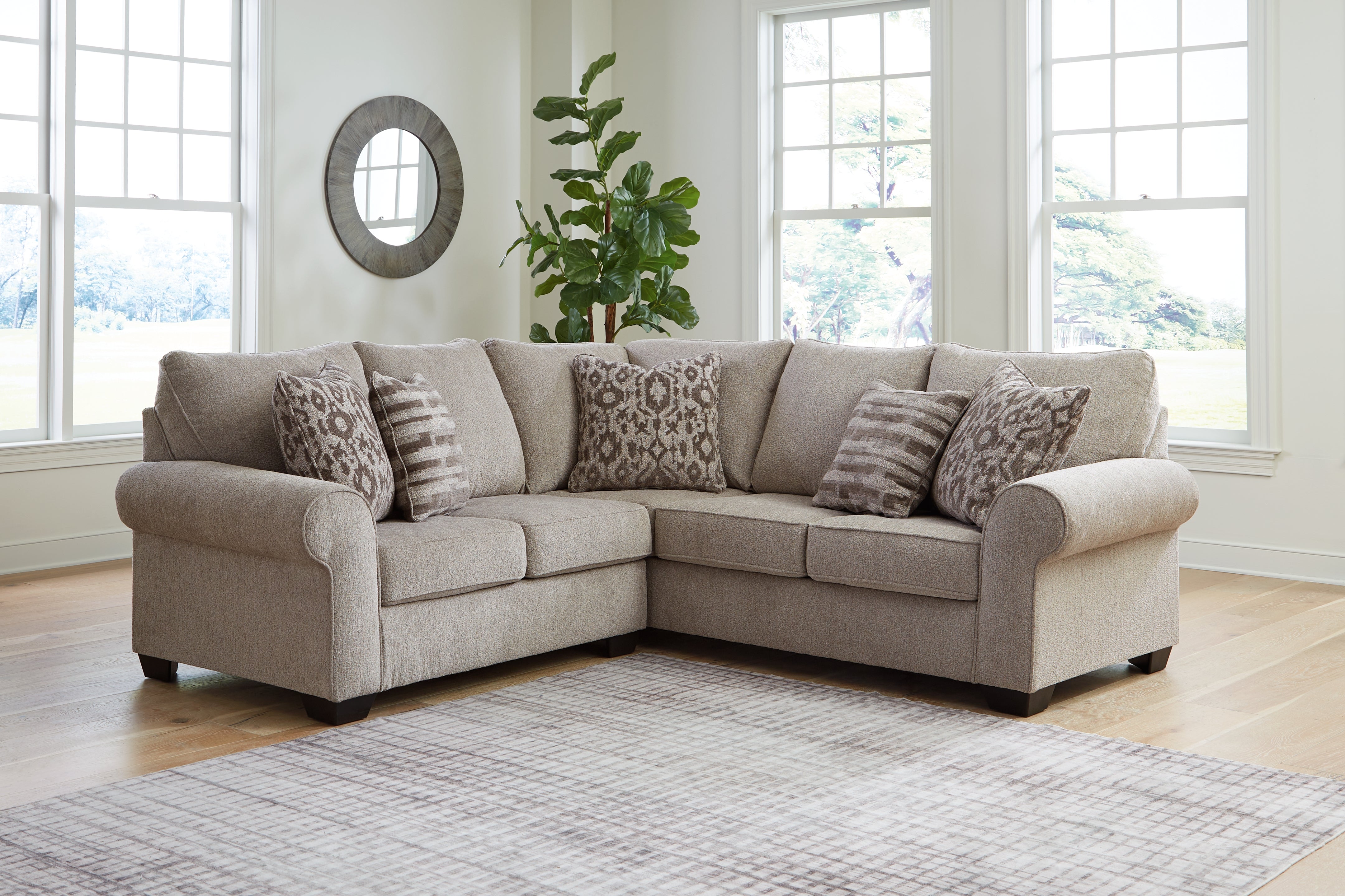 Prime Furniture - Ashley Furniture - Claireah Sectional - RAF 2-Piece Sectional / Umber - 90603S2