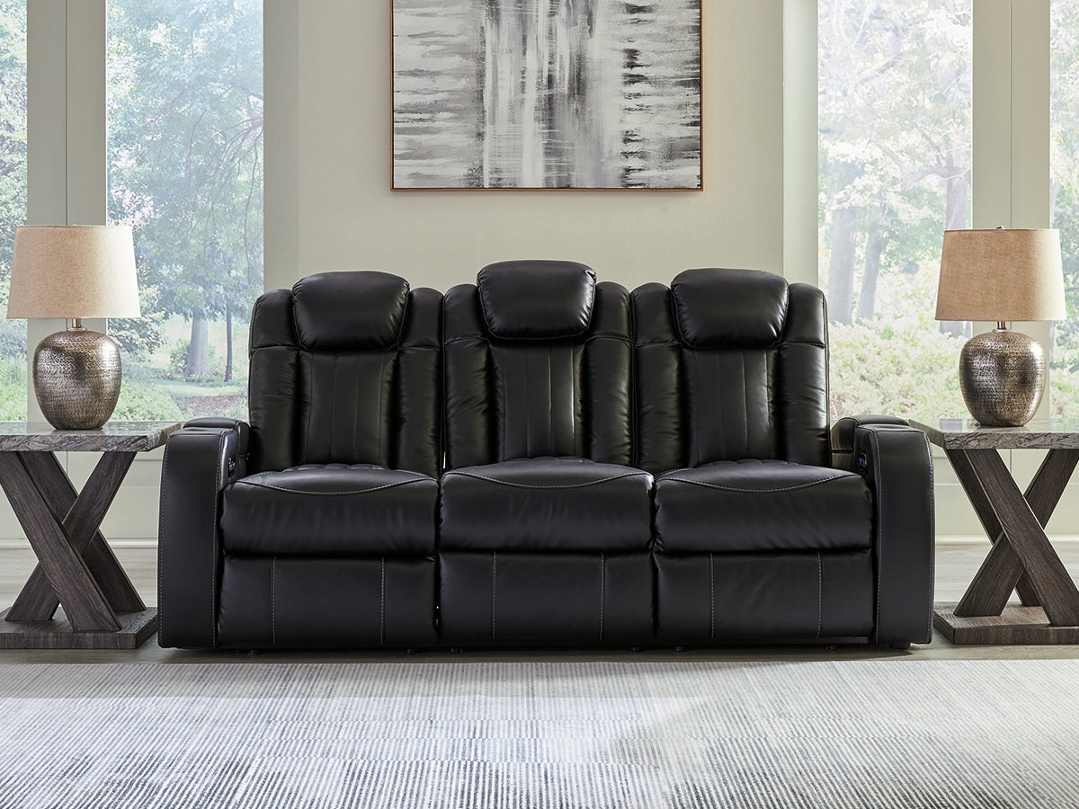 Prime Furniture - Ashley Furniture - Caveman Den Living Room - PWR REC Sofa with ADJ Headrest / Midnight - 9070315