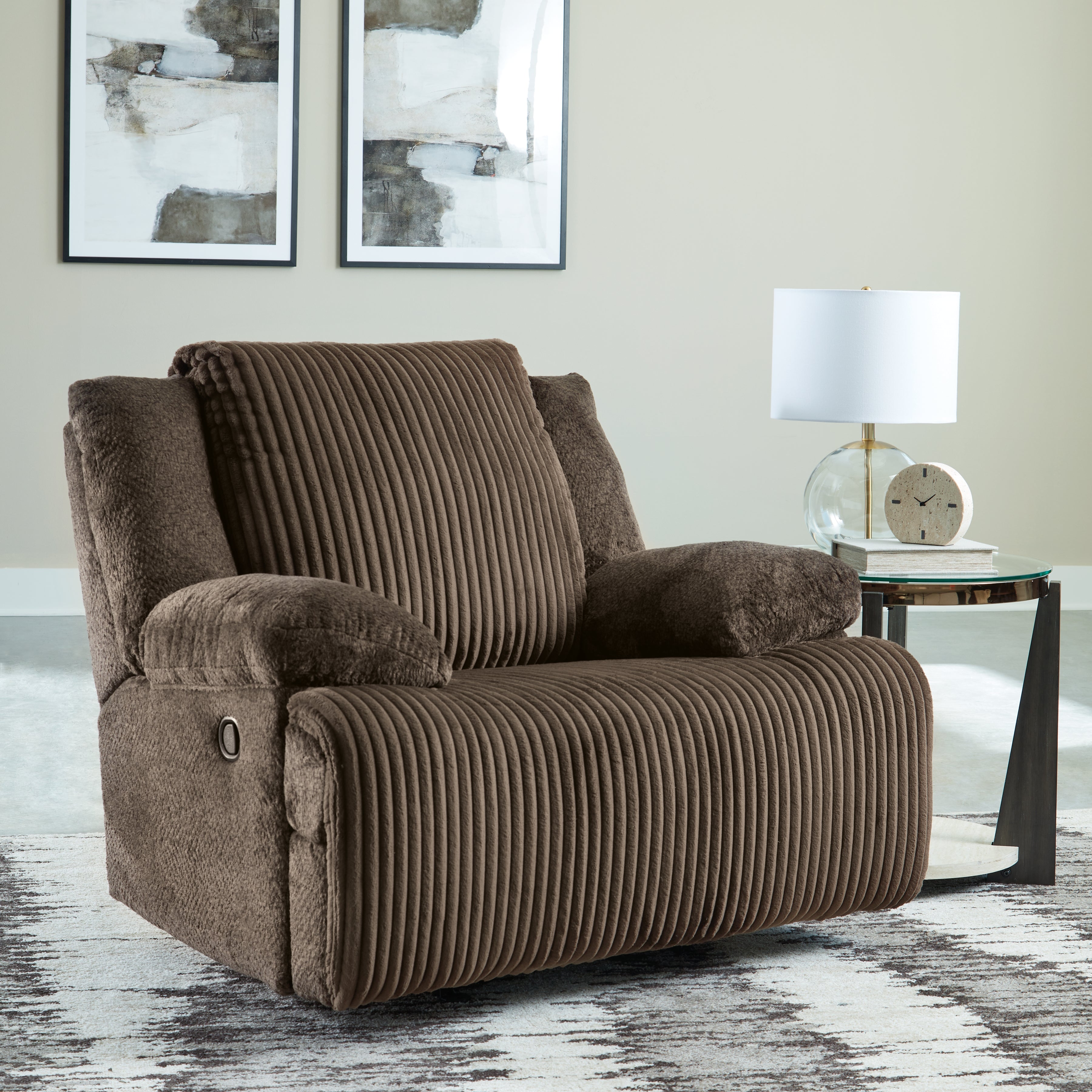 Prime Furniture - Ashley Furniture - Top Tier Living Room - Rocker Recliner / Chocolate - 9270525