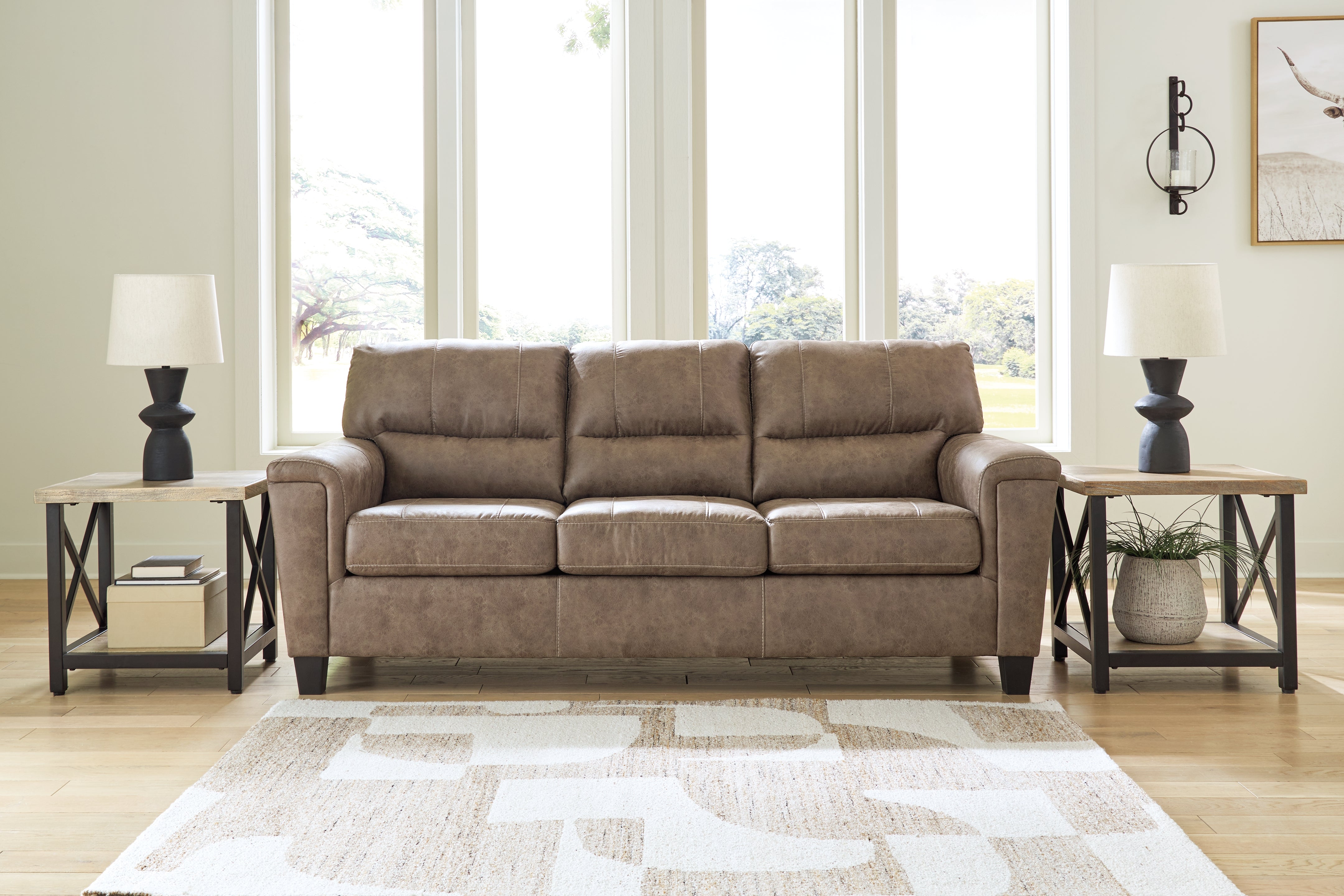 Prime Furniture - Ashley Furniture - Navi Living Room - Sofa / Fossil - 9400438