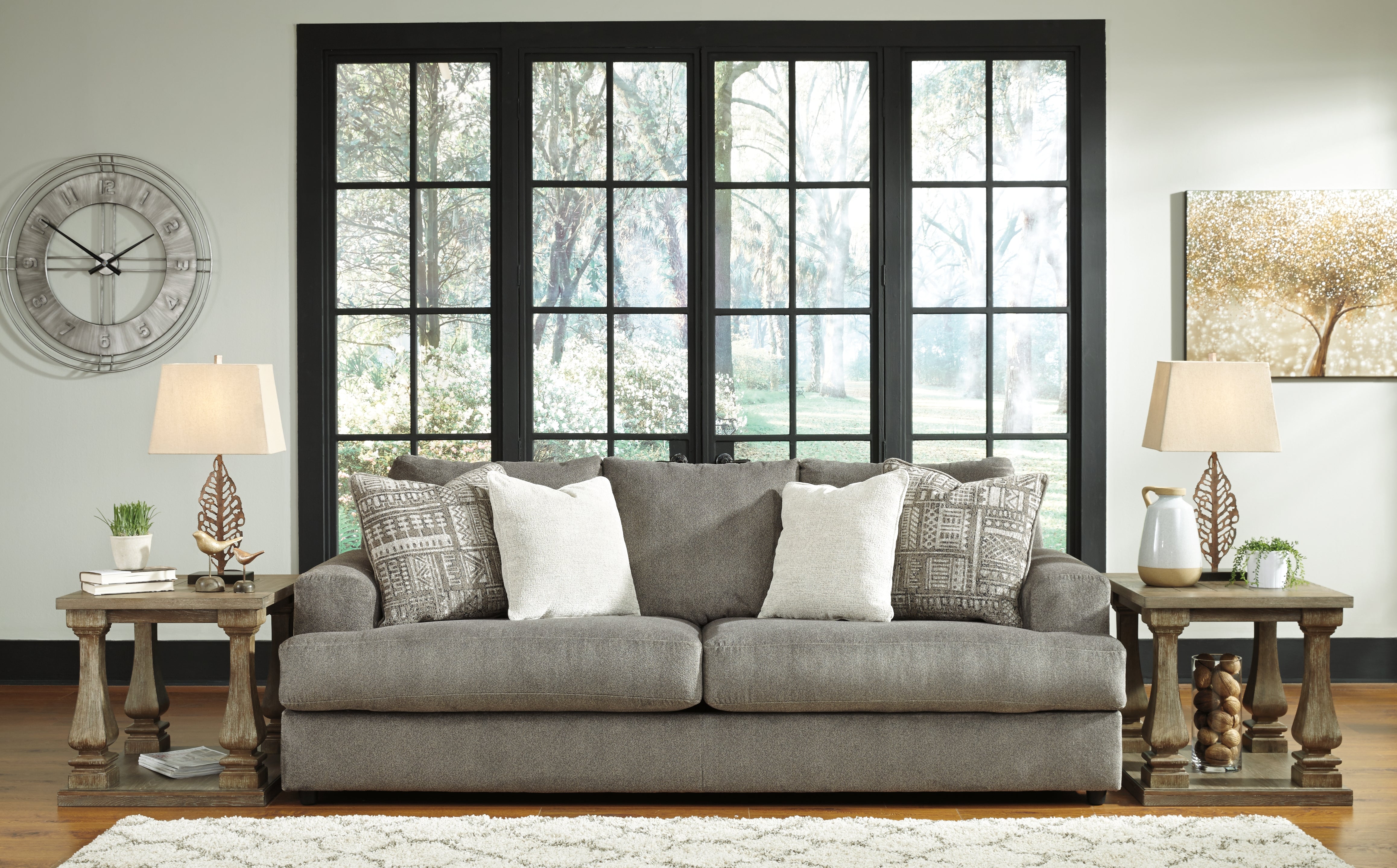 Prime Furniture - Ashley Furniture - Soletren Living Room - Sofa / Ash - 9510338