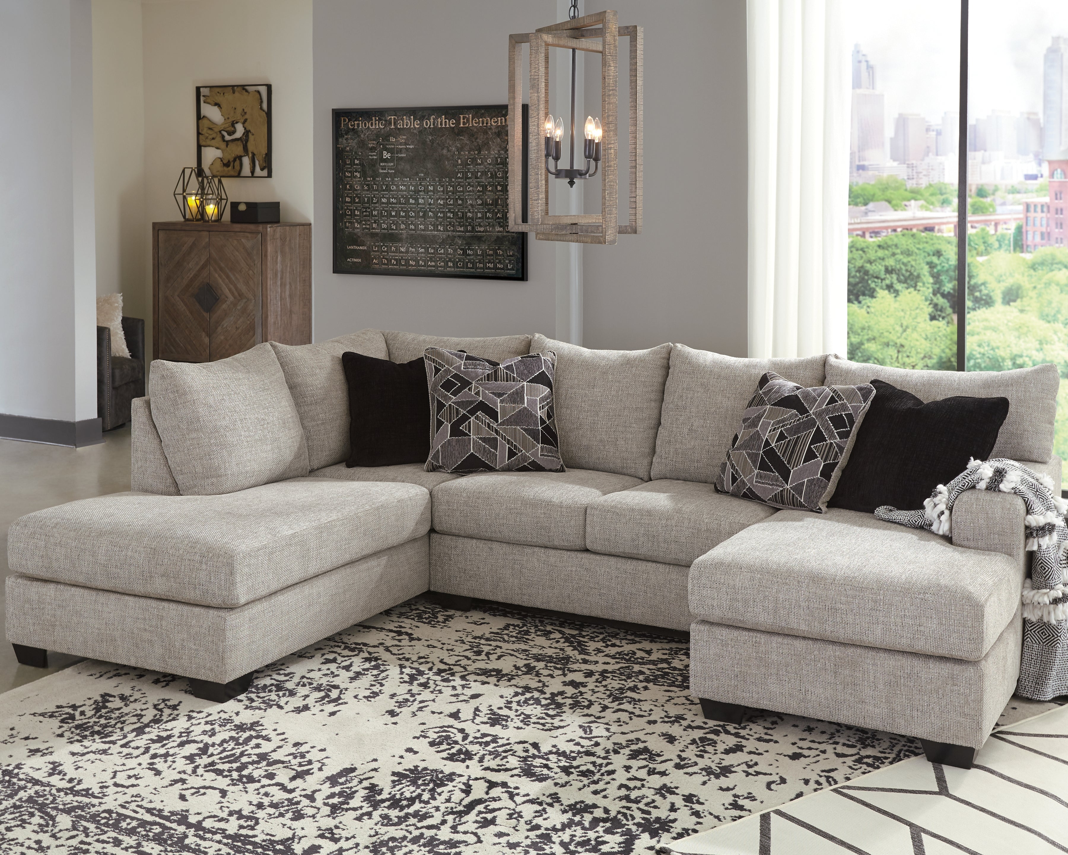 Prime Furniture - Ashley Furniture - Megginson Sectional - RAF 2-Piece Sectional with Chaise / Storm - 96006S2
