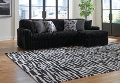 Prime Furniture - Ashley Furniture - Midnight-Madness Sectional - LAF 3-Piece Sectional with Chaise / Onyx - 98103S9