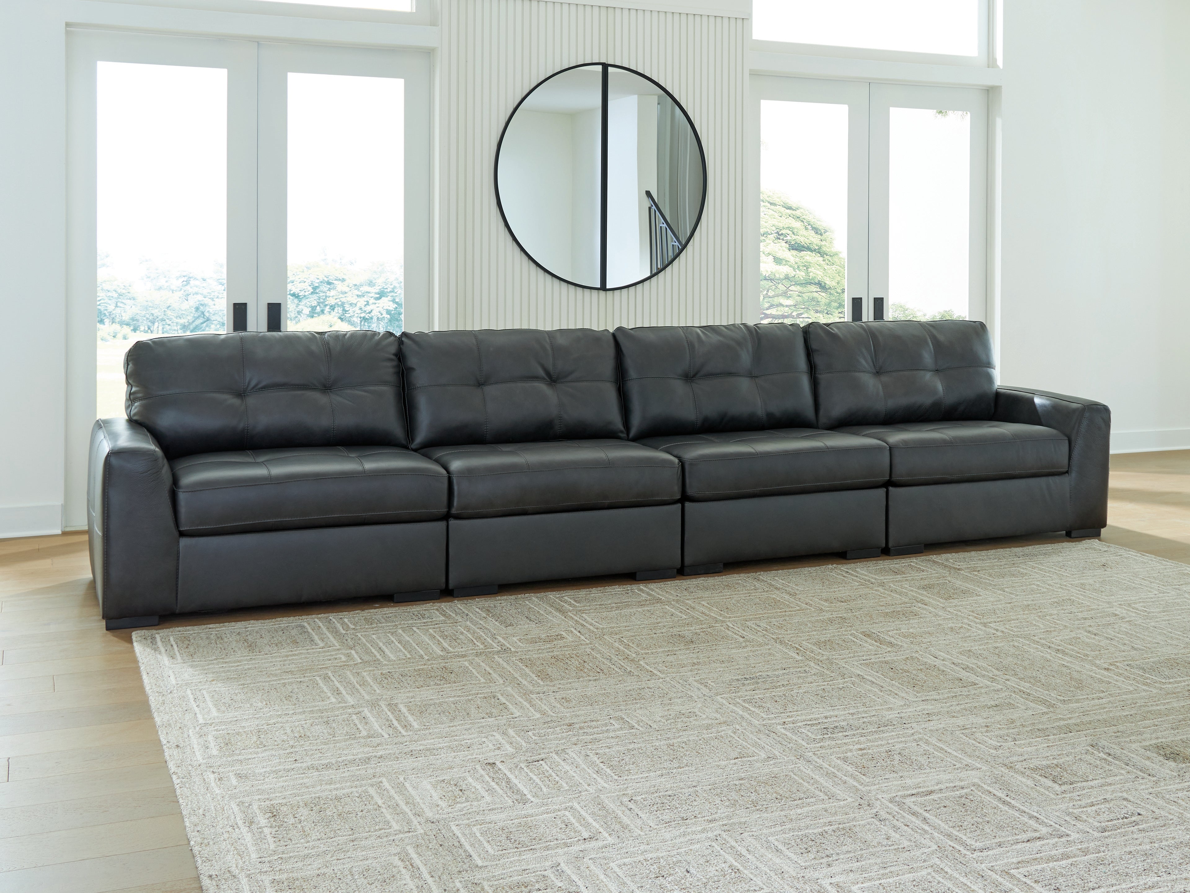 Prime Furniture - Ashley Furniture - Brindley Pier Sectional - RAF 4-Piece Sectional / Fog - 99503S4