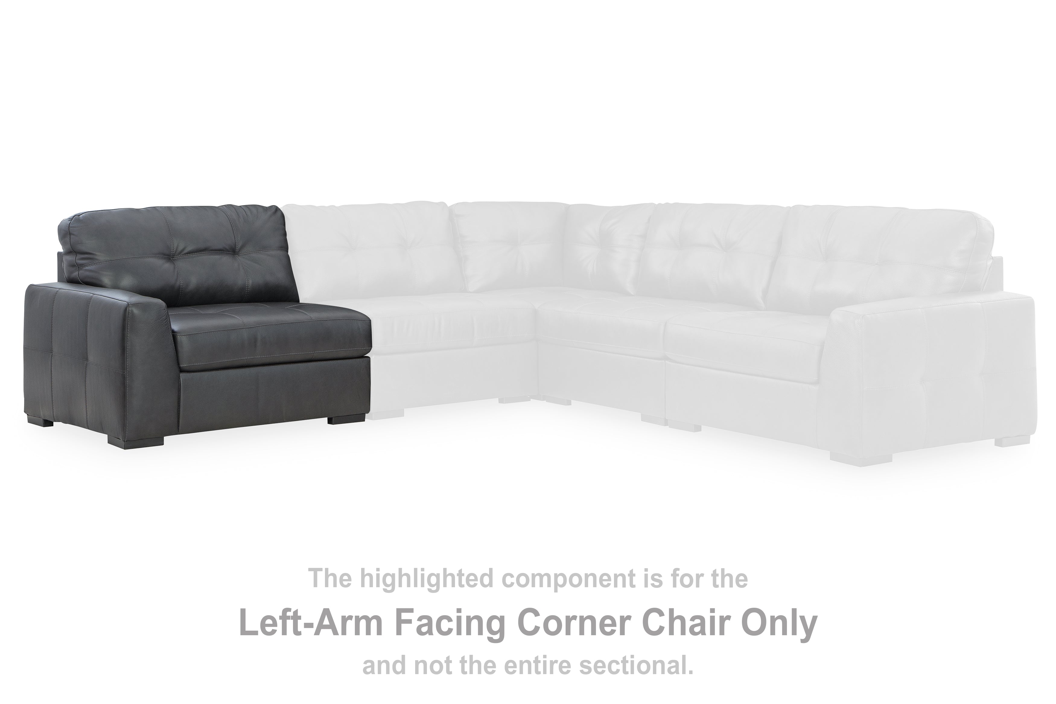Prime Furniture - Ashley Furniture - Brindley Pier Sectional - LAF Corner Chair / Fog - 9950364
