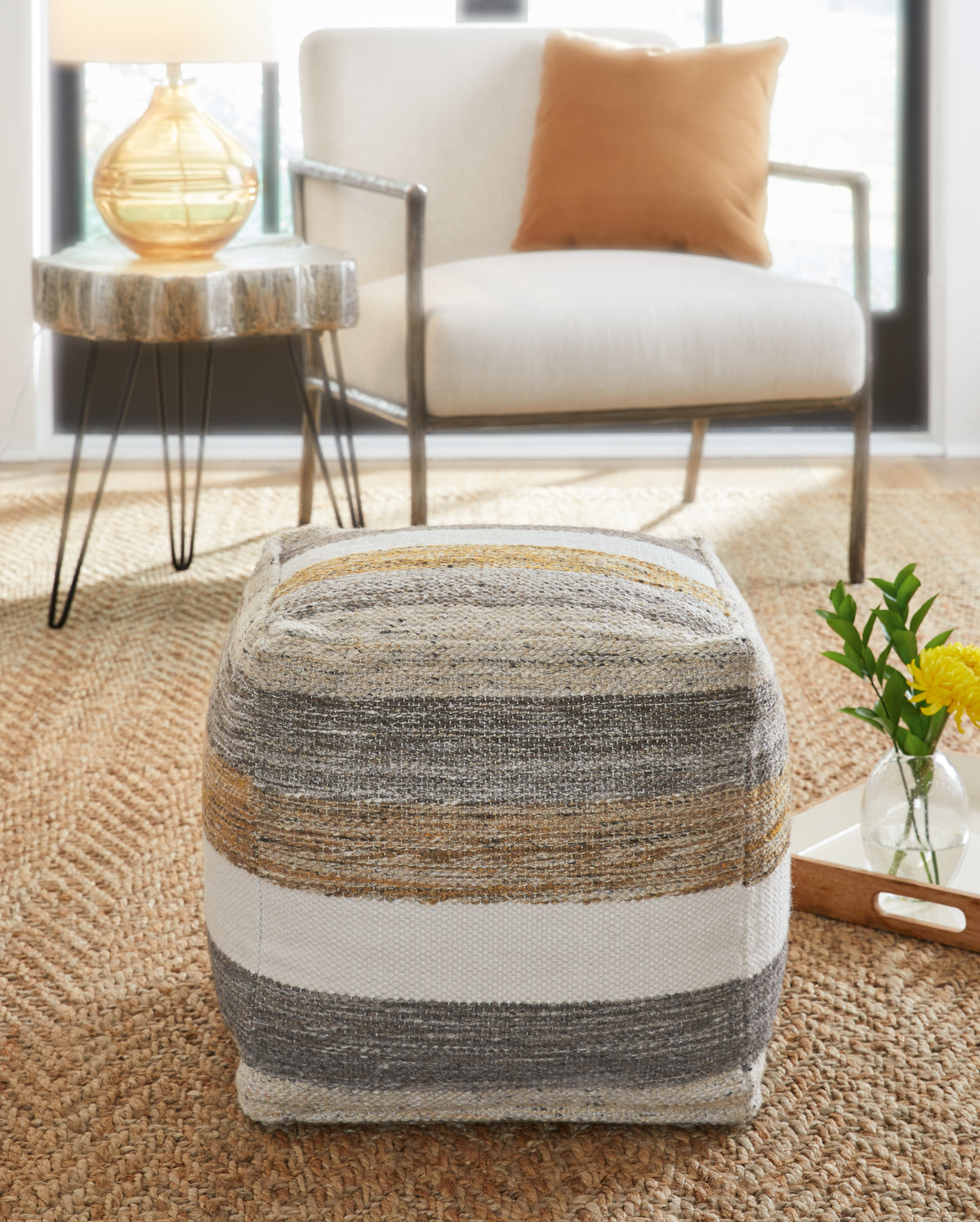 Prime Furniture - Ashley Furniture - Josalind Pouf - Pouf / Multi - A1000935