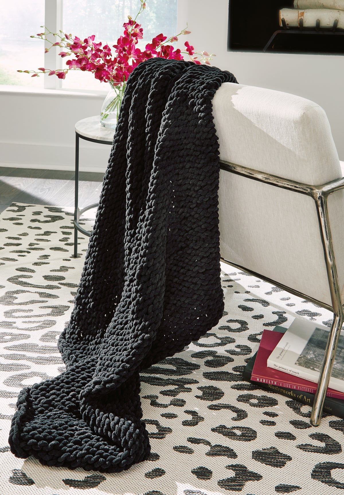 Prime Furniture - Ashley Furniture - Chaddon Throw - Throw / Black - A1001061T