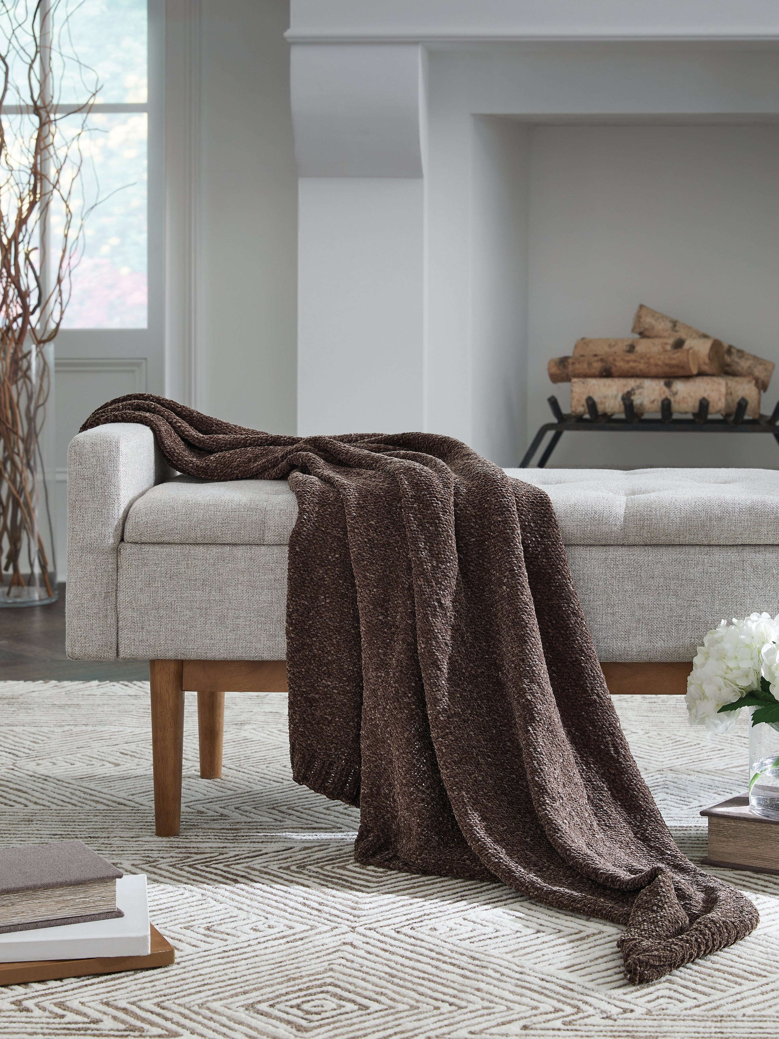 Prime Furniture - Ashley Furniture - Anawood Throw - Throw / Brown - A1001098T