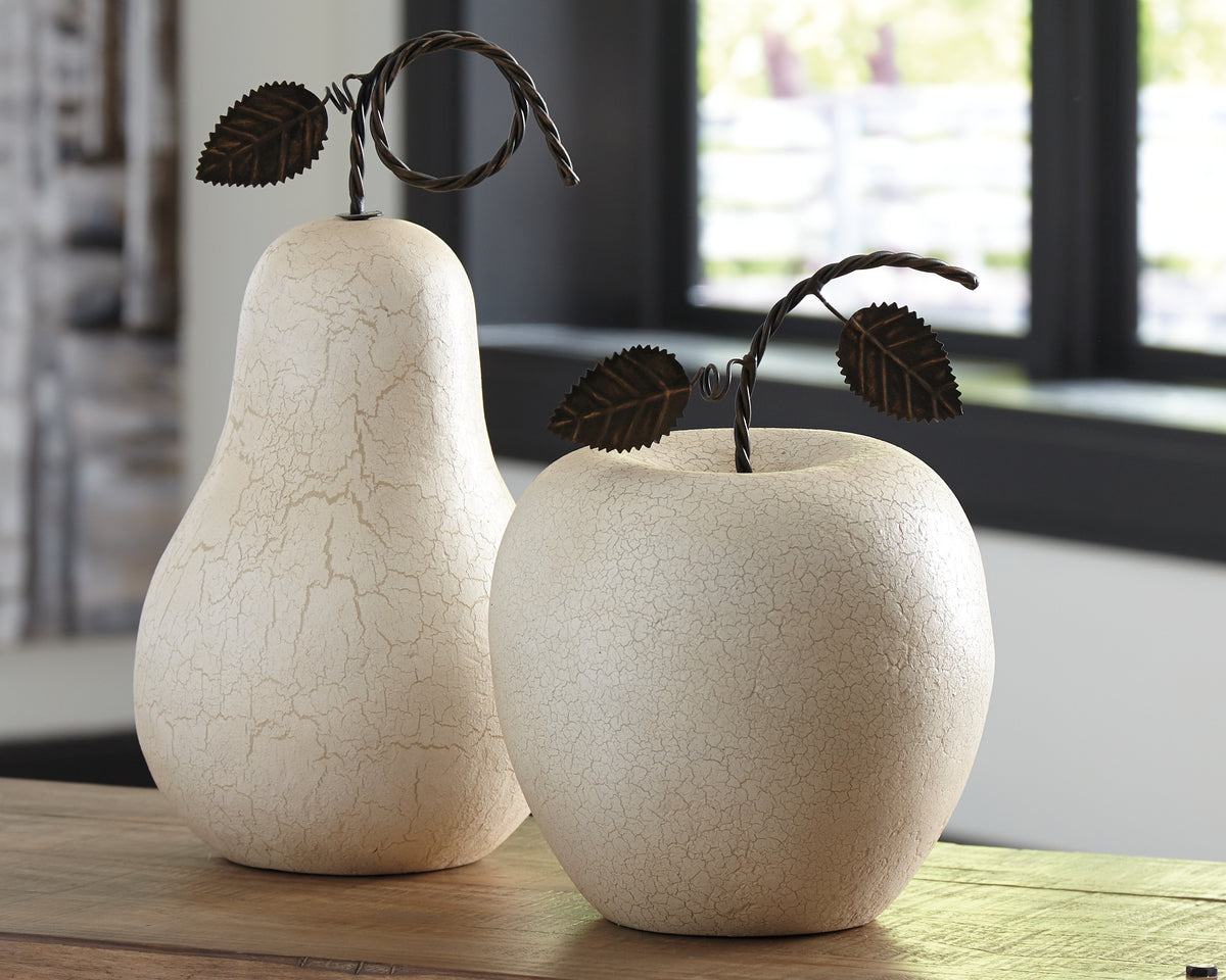 Prime Furniture - Ashley Furniture - Bidelia Sculpture - Sculpture Set (Set of 2) / Antique White - A2000381