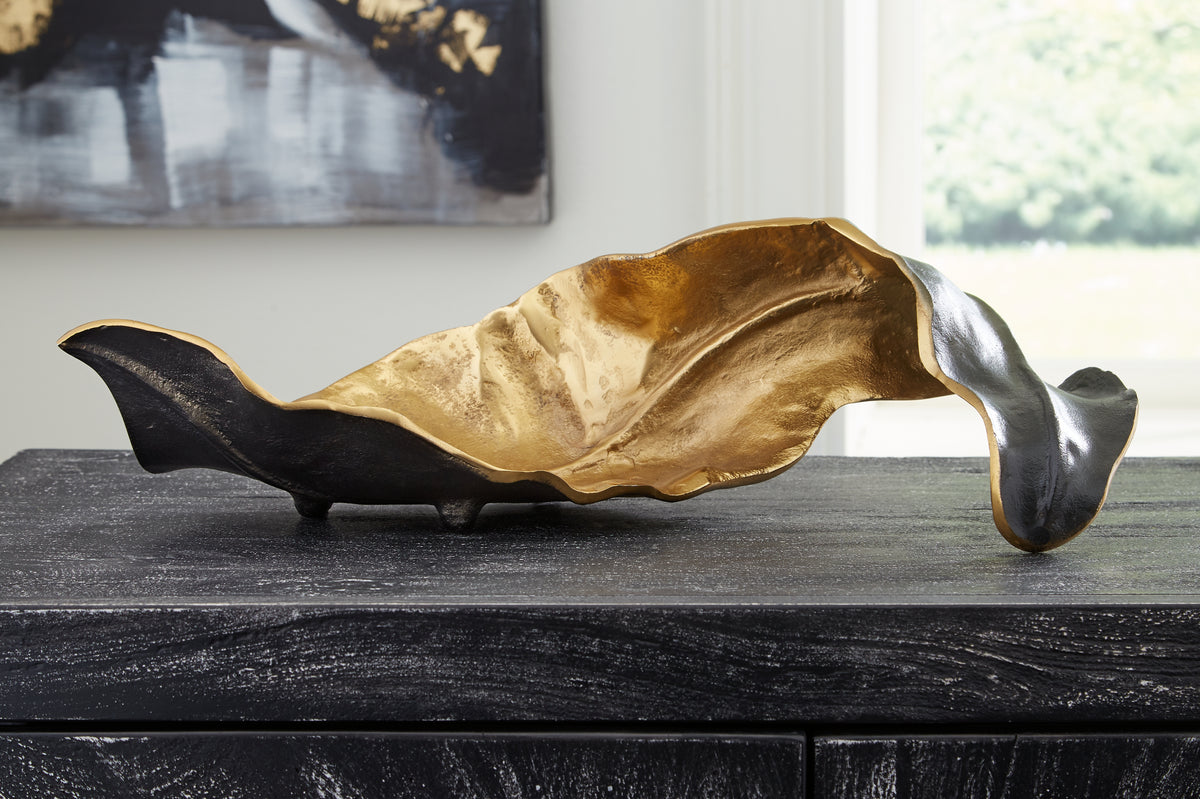 Prime Furniture - Ashley Furniture - Melinda Sculpture - Sculpture / Black/Gold Finish - A2000416