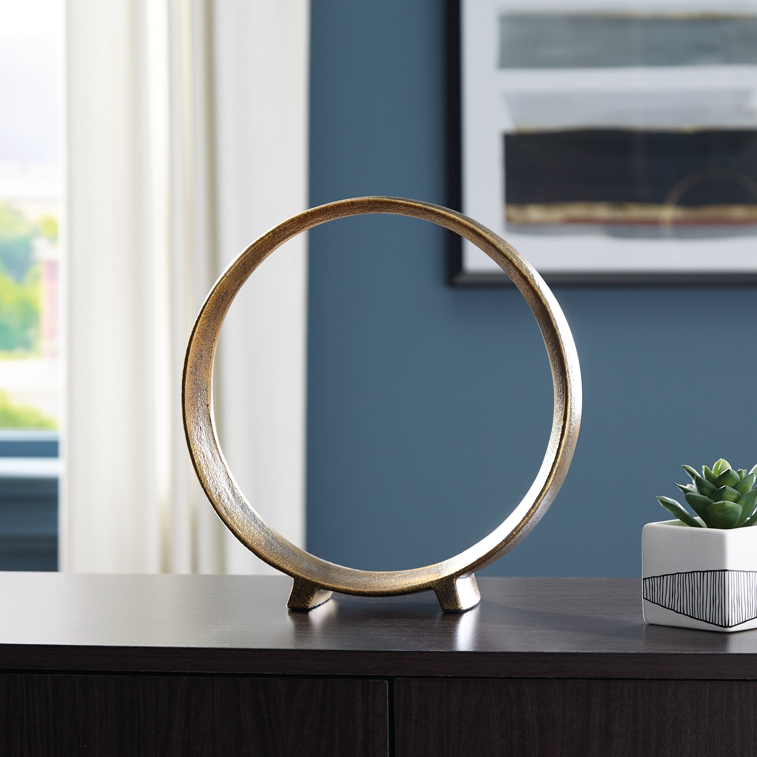 Prime Furniture - Ashley Furniture - Ryandale Sculpture - Sculpture / Antique Brass Finish - A2000499S