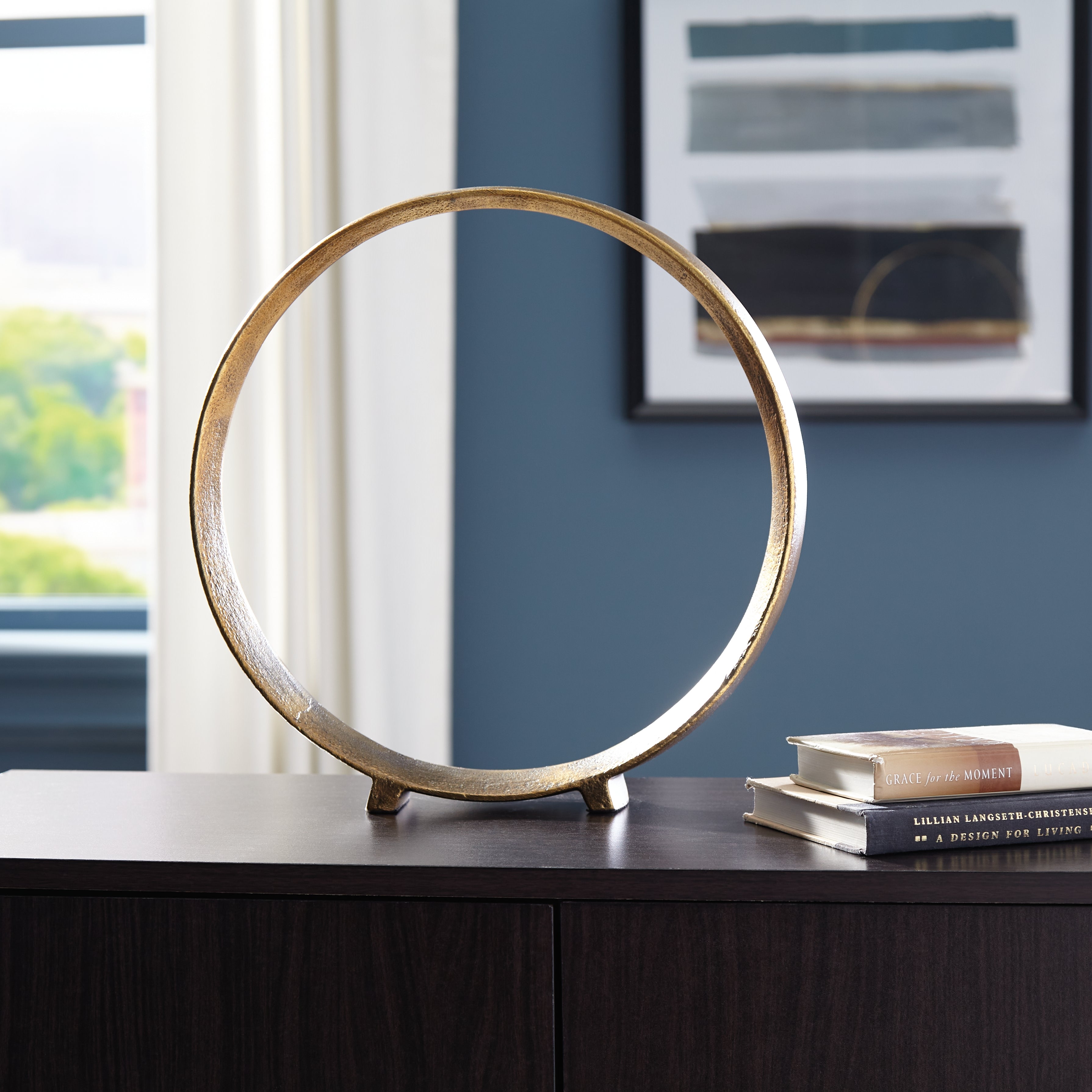 Prime Furniture - Ashley Furniture - Ryandale Sculpture - Sculpture (2/CS) / Antique Brass Finish - A2000500