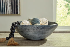 Prime Furniture - Ashley Furniture - Meadie Bowl - Bowl / Distressed Black - A2000792