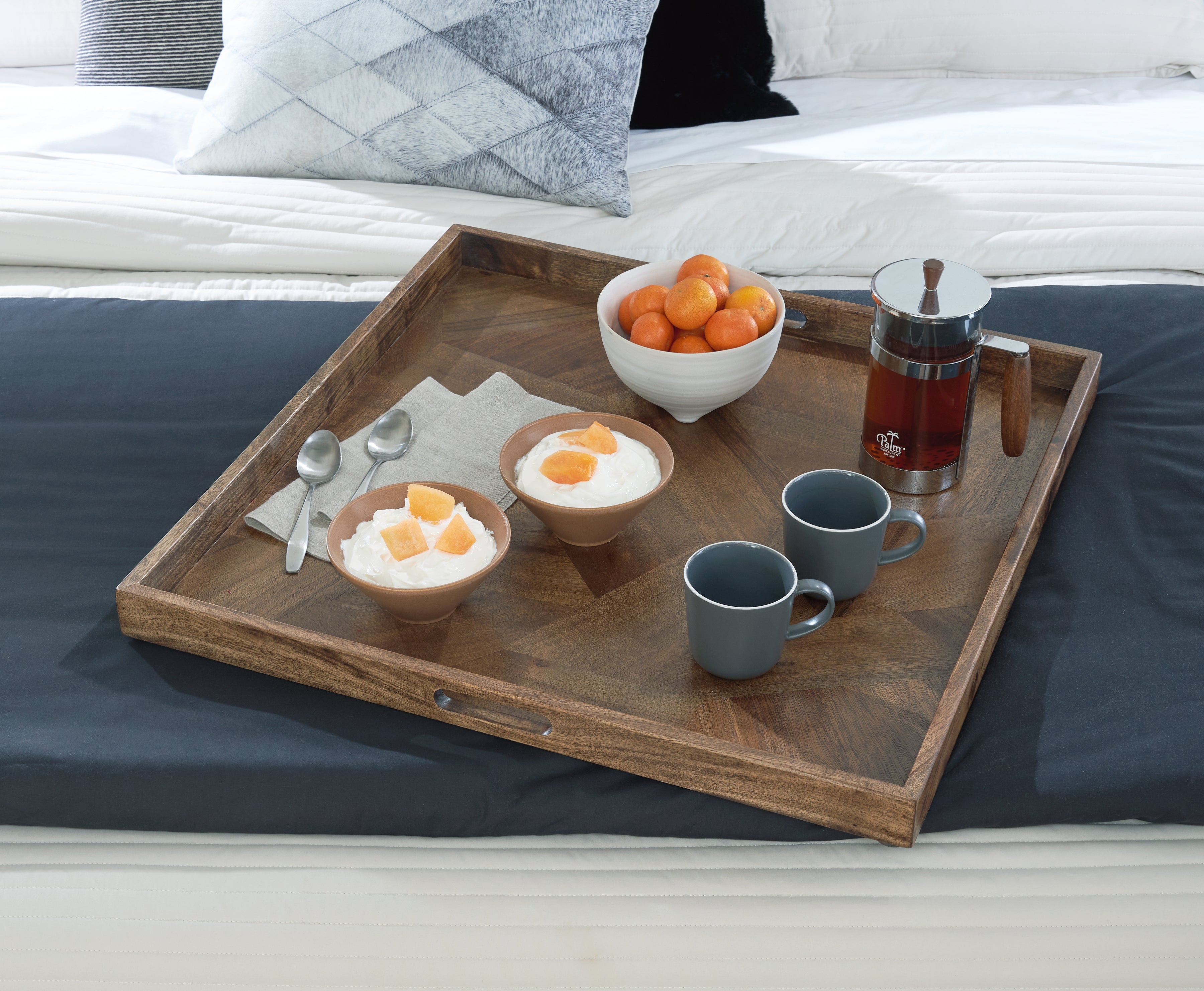 Prime Furniture - Ashley Furniture - Heddford Tray - Tray / Brown - A2000722