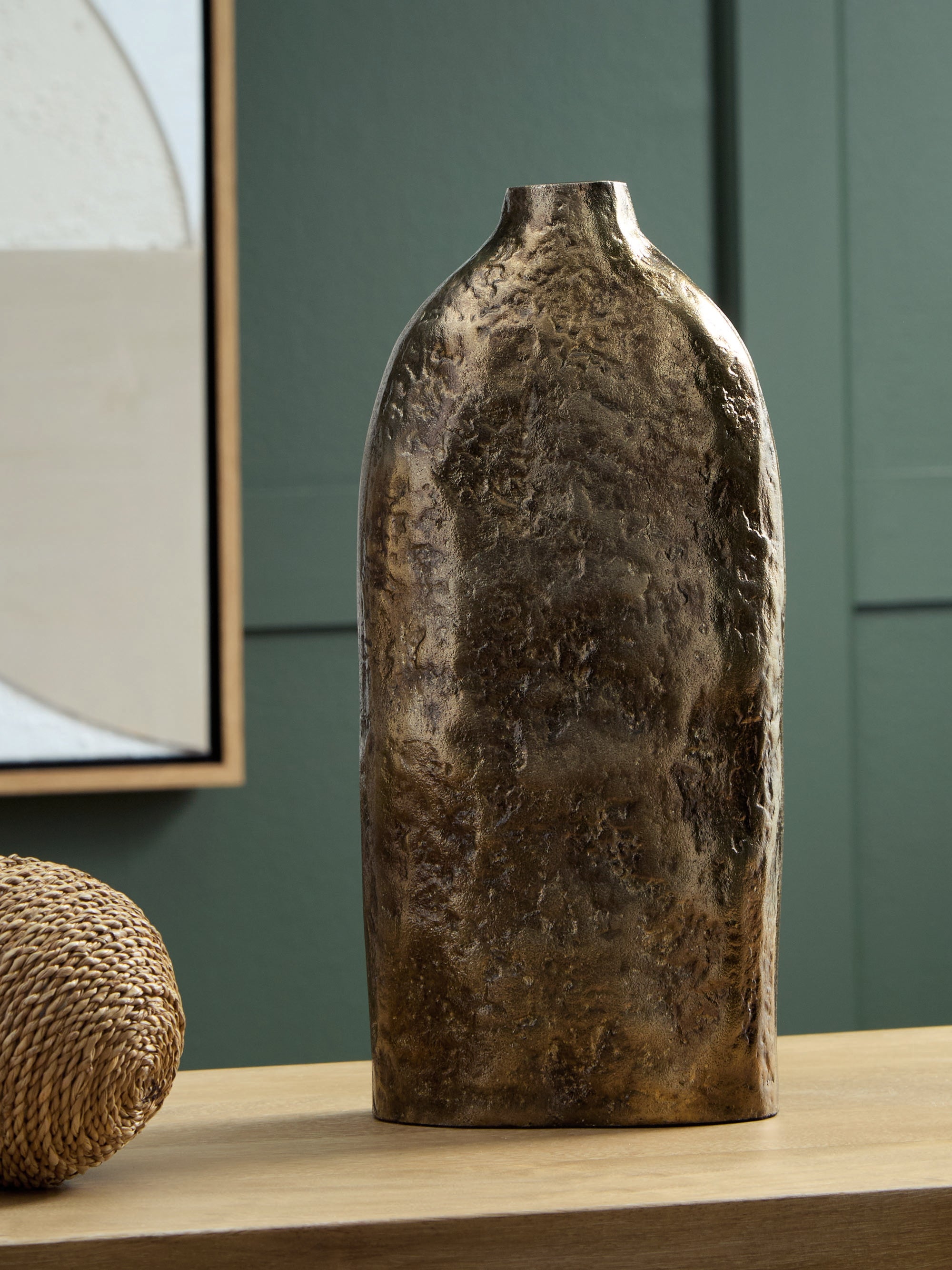 Prime Furniture - Ashley Furniture - Wallmond Vase - Vase / Antique Brass Finish - A2000822