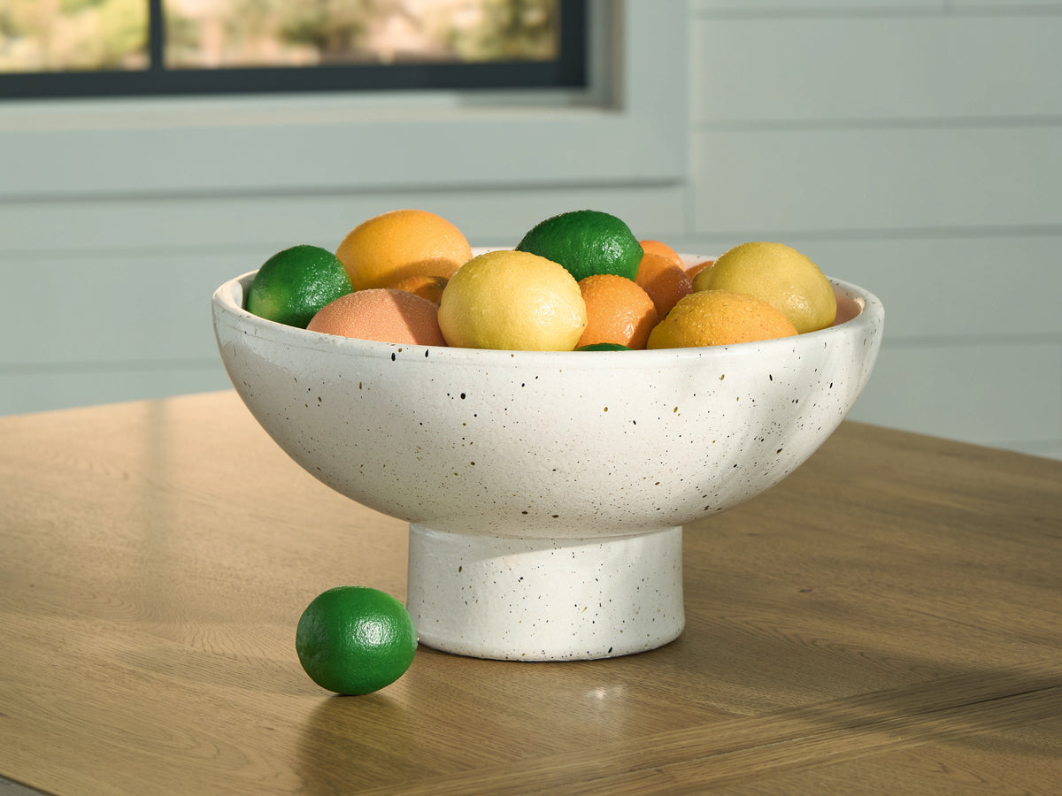 Prime Furniture - Ashley Furniture - Dallinworth Bowl - Bowl / White/Black - A2000833