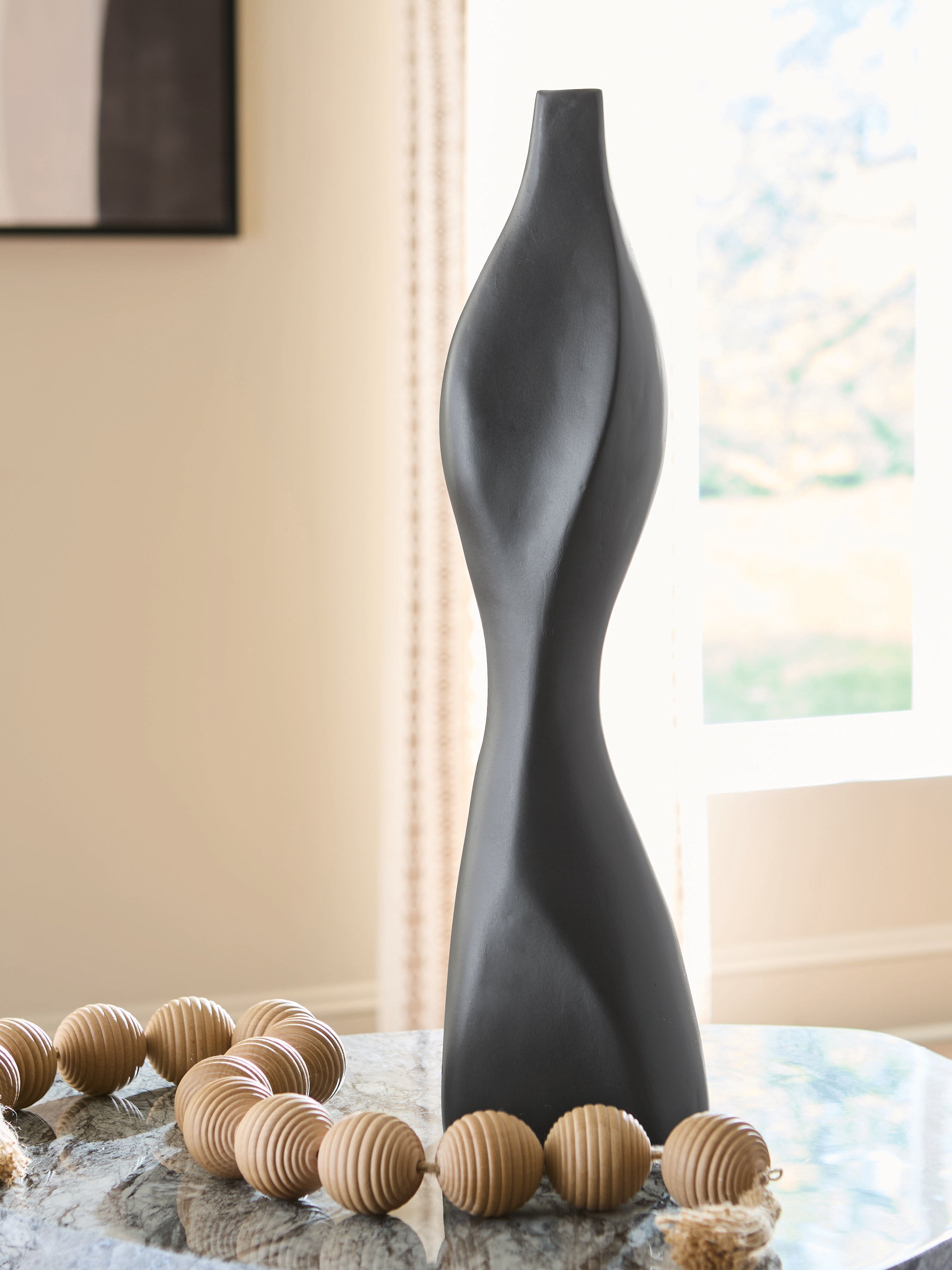 Prime Furniture - Ashley Furniture - Judsen Vase - Vase / Black - A2000836
