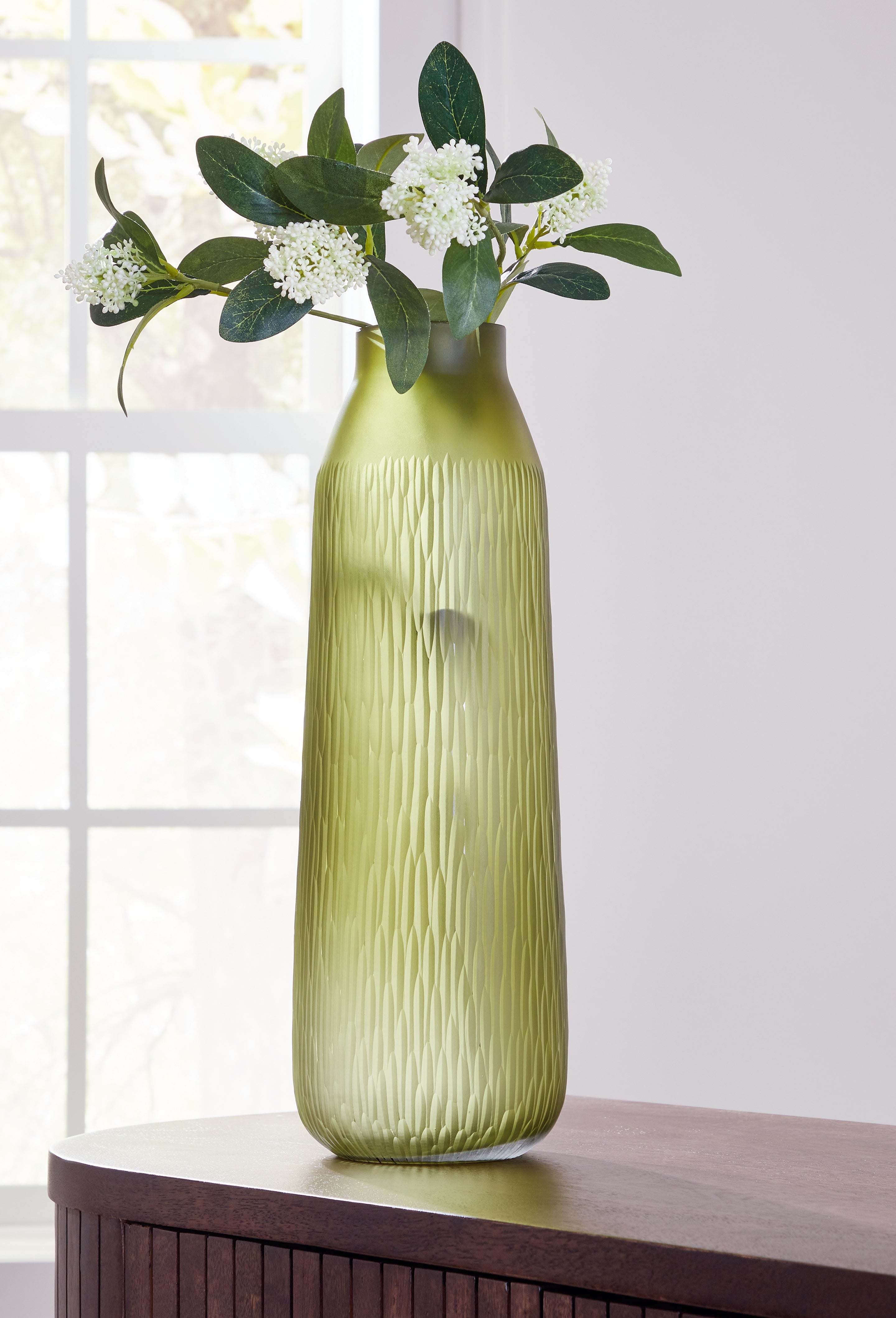 Prime Furniture - Ashley Furniture - Scottyard Vase - Vase / Olive Green - A2900009