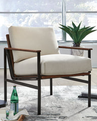 Prime Furniture - Ashley Furniture - Tilden Accent Chair - Accent Chair / Ivory/Brown - A3000271