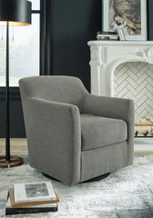 Prime Furniture - Ashley Furniture - Bradney Swivel Accent Chair - Swivel Accent Chair / Fossil - A3000324