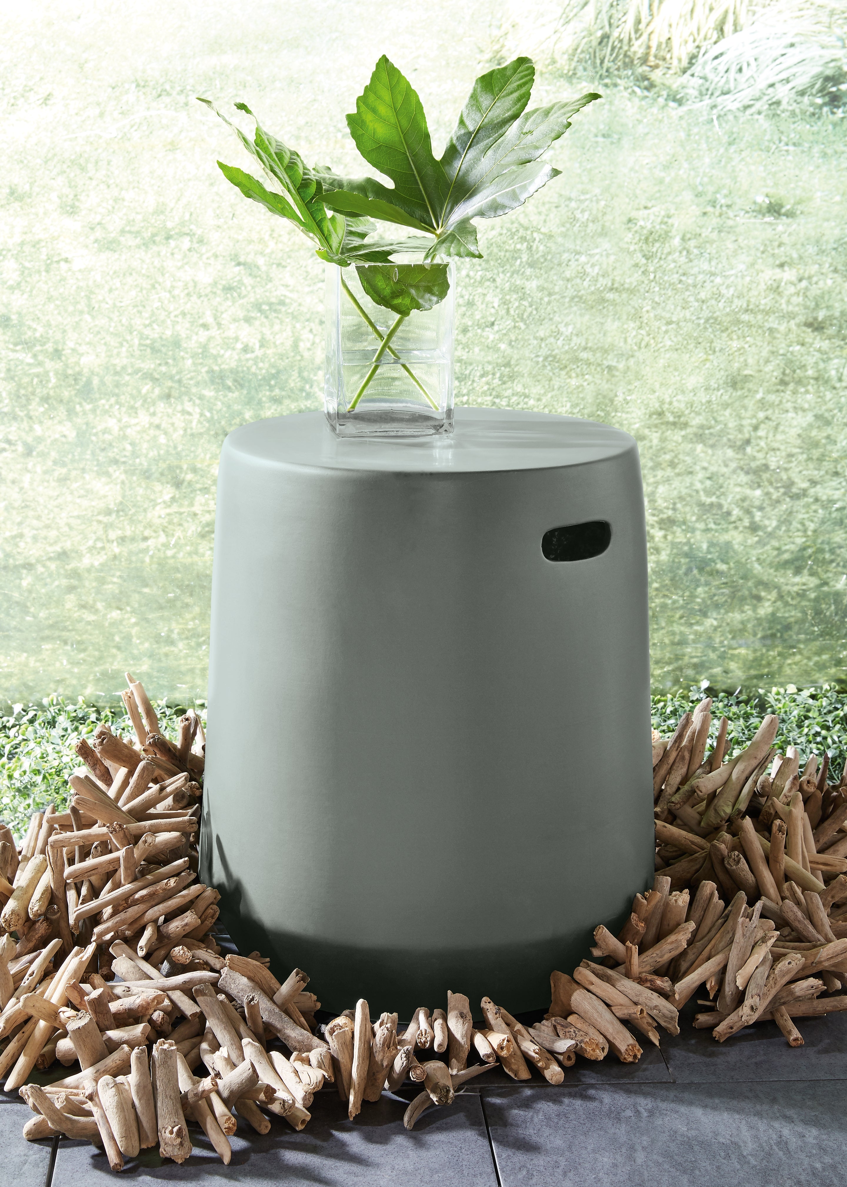 Prime Furniture - Ashley Furniture - Kalmunds Stool - Stool / Gray - A3000634