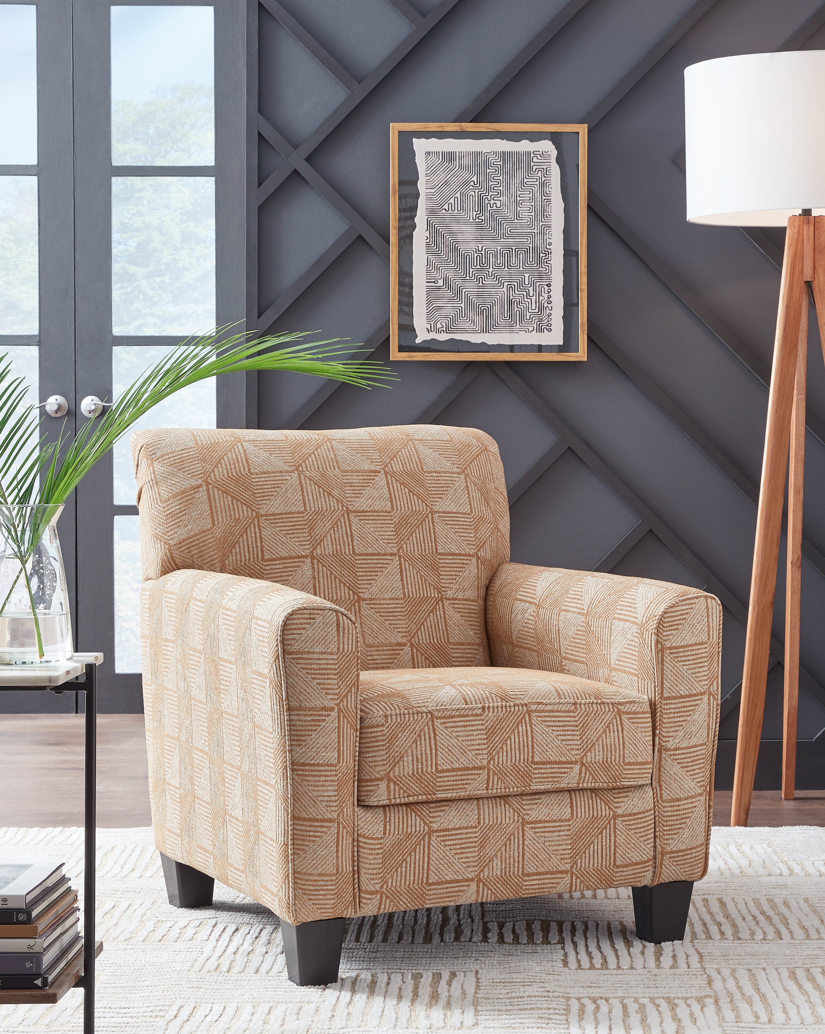 Prime Furniture - Ashley Furniture - Hayesdale Accent Chair - Accent Chair / Black/Cream - A3000658