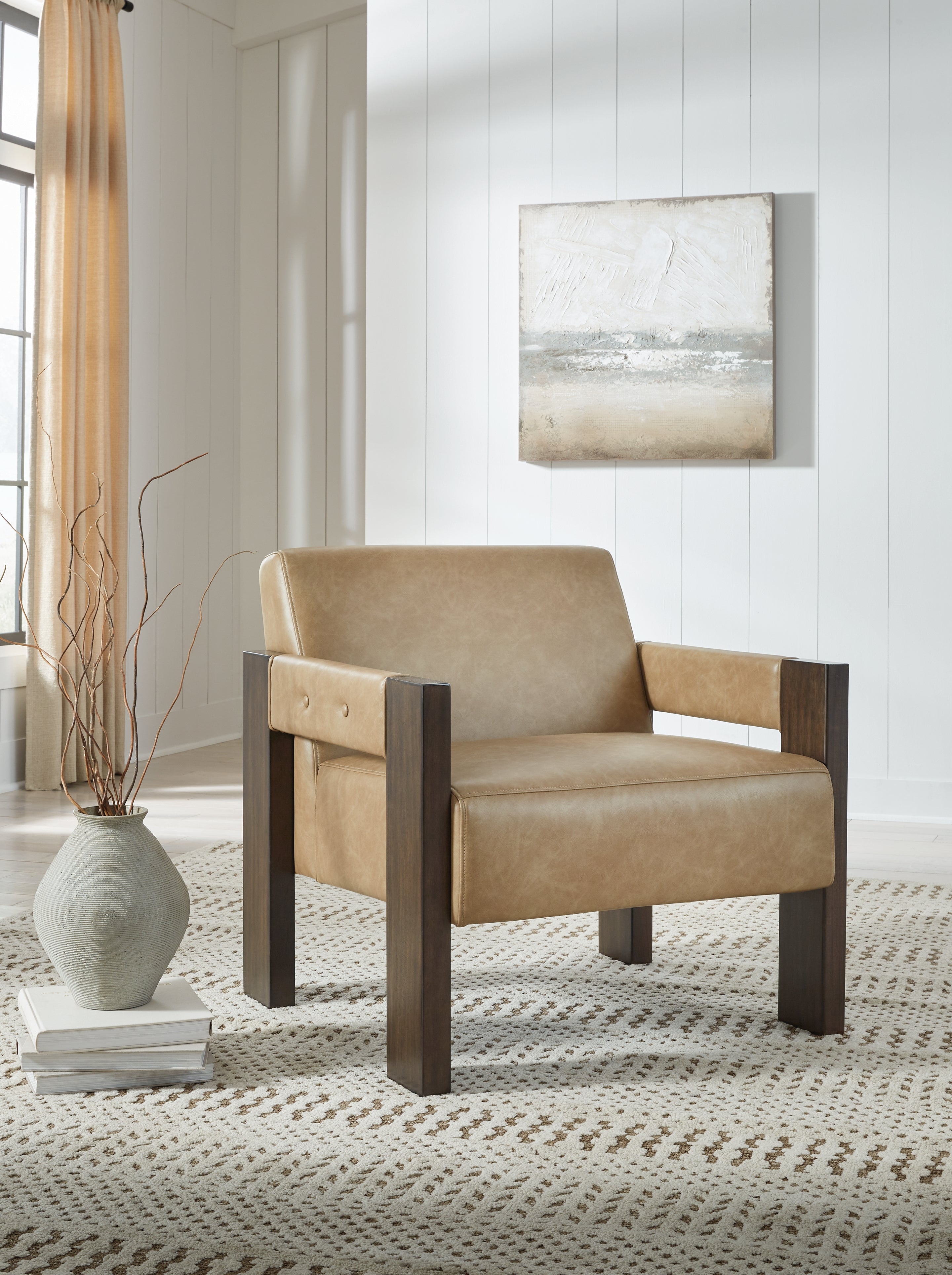 Prime Furniture - Ashley Furniture - Adlanlock Accent Chair - Accent Chair / Toast - A3000695