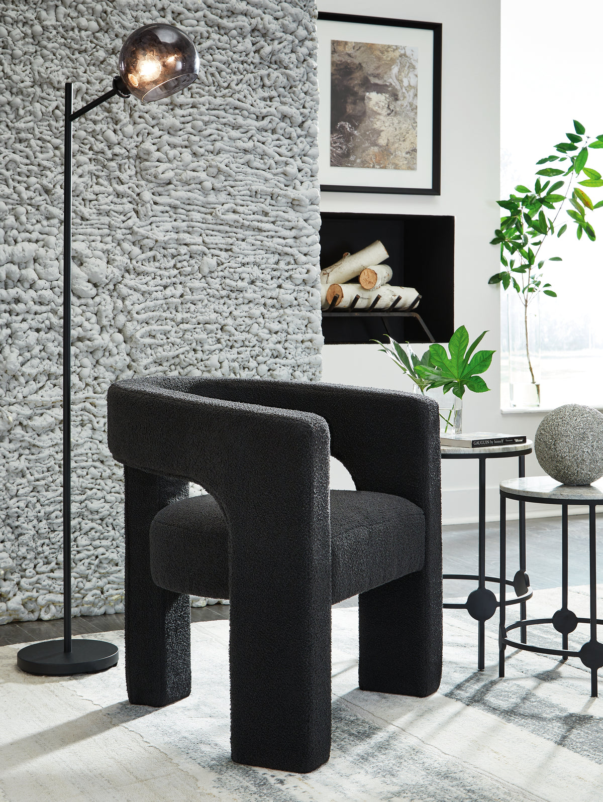 Prime Furniture - Ashley Furniture - Landick Accent Chair - Accent Chair / Ebony - A3000698
