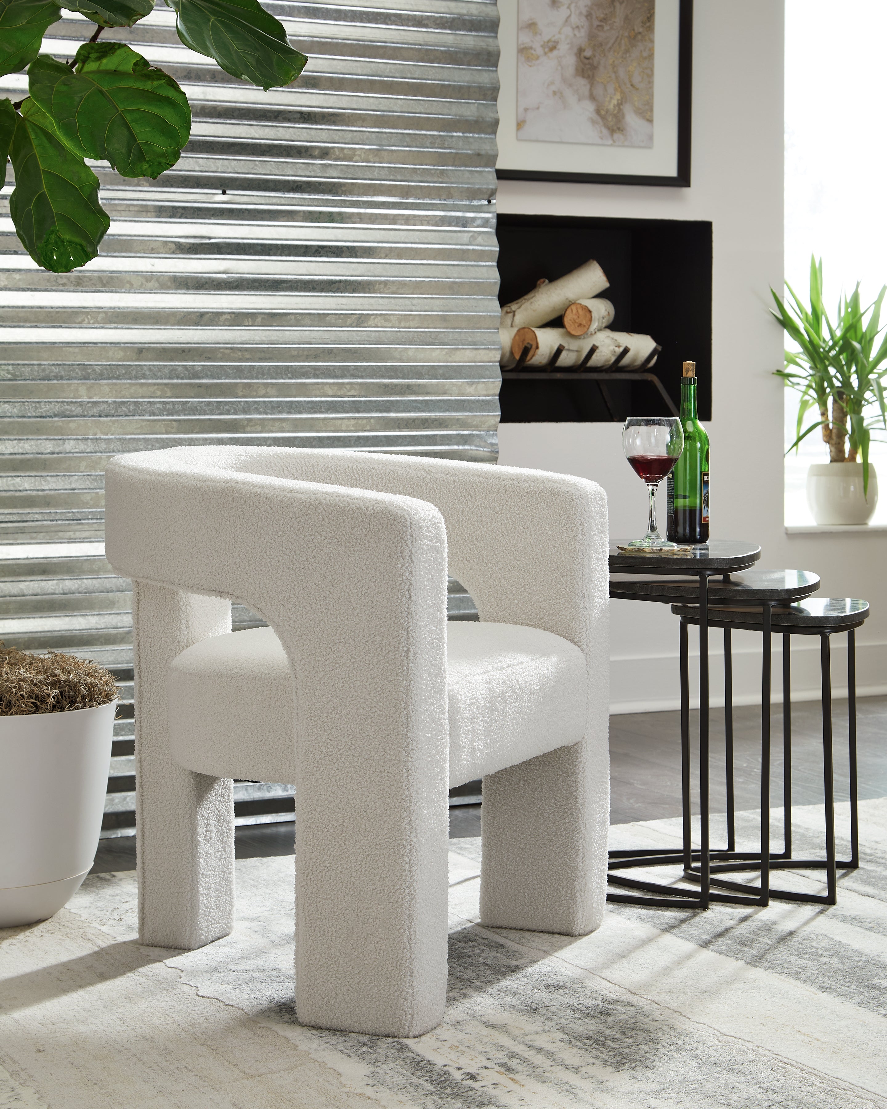 Prime Furniture - Ashley Furniture - Landick Accent Chair - Accent Chair / Ivory - A3000699