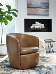 Prime Furniture - Ashley Furniture - Kierreys Swivel Accent Chair - Swivel Accent Chair / Bone - A3000703