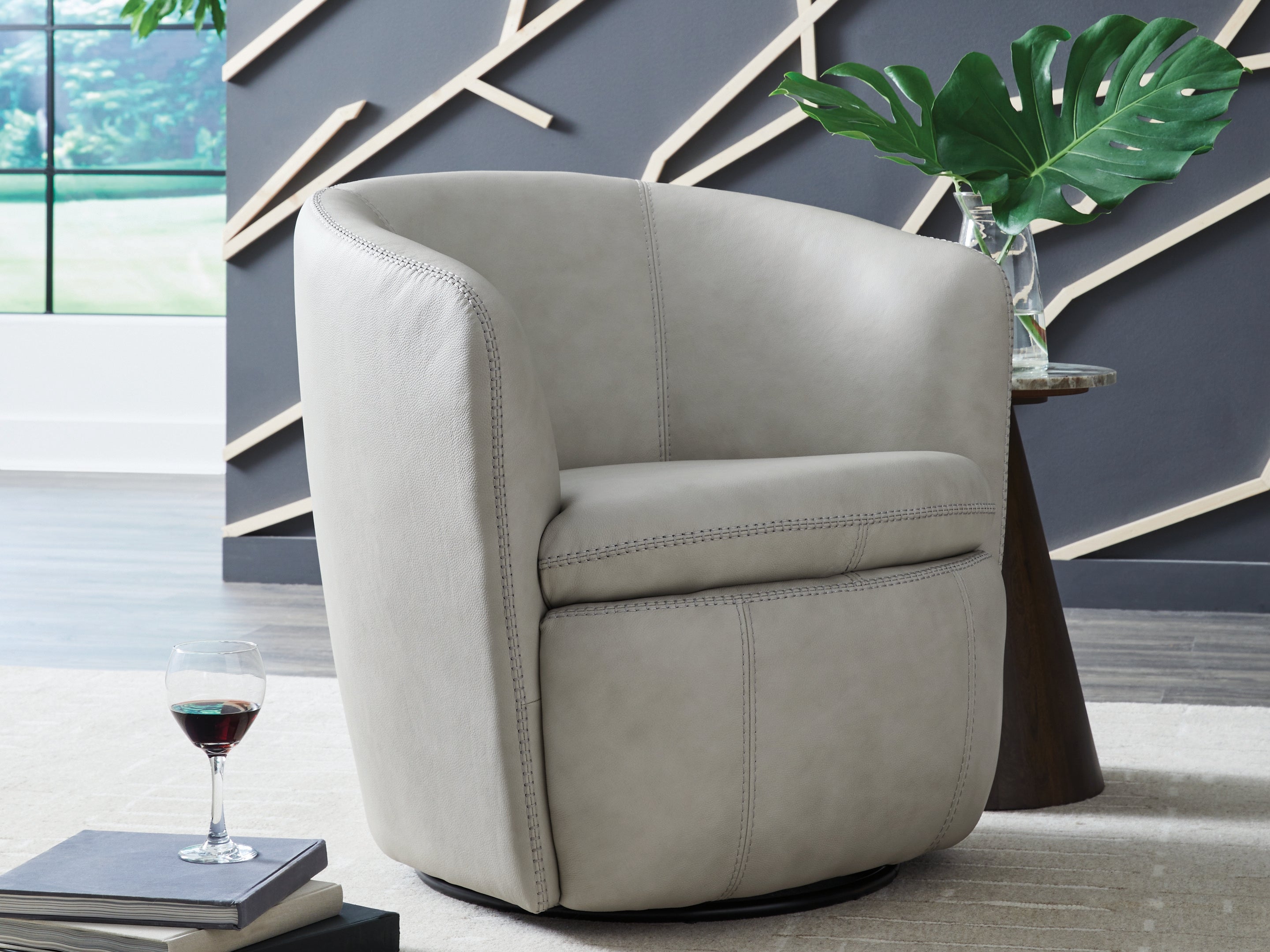 Prime Furniture - Ashley Furniture - Kierreys Swivel Accent Chair - Swivel Accent Chair / Bone - A3000703