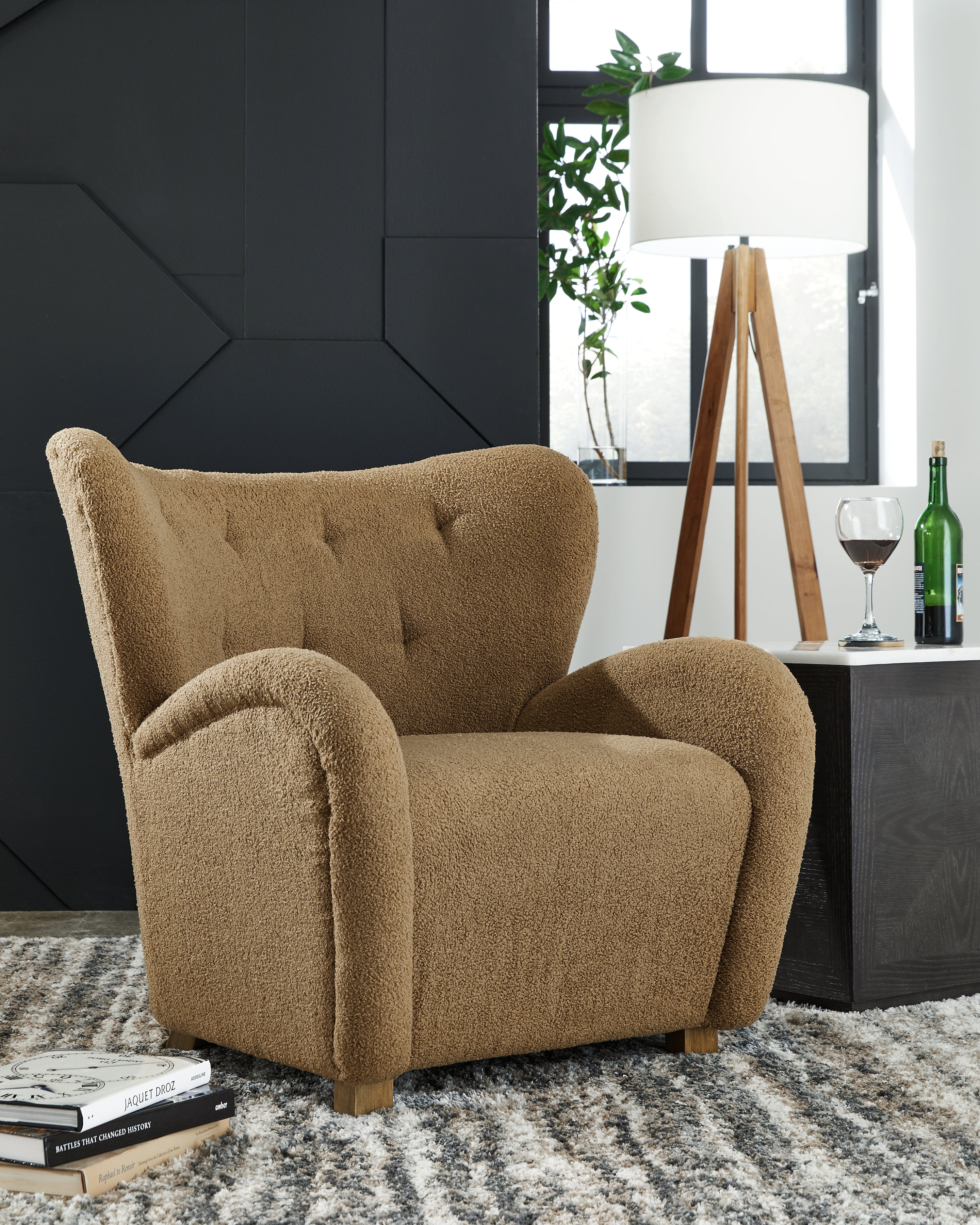 Prime Furniture - Ashley Furniture - Larbell Accent Chair - Accent Chair / Camel - A3000710