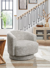 Prime Furniture - Ashley Furniture - Wardsor Swivel Accent Chair - Swivel Accent Chair / Stone - A3000731