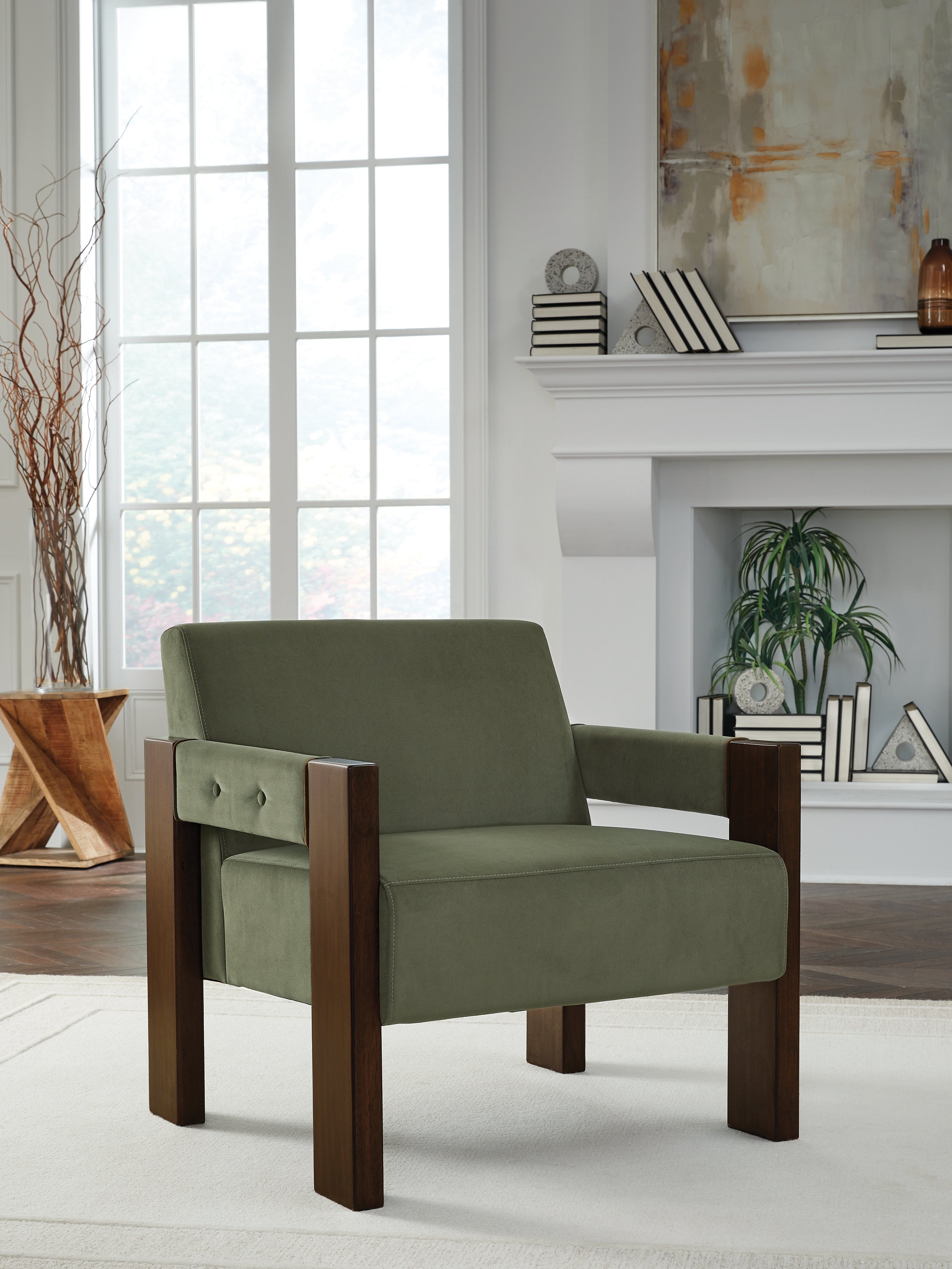 Prime Furniture - Ashley Furniture - Adlanlock Accent Chair - Accent Chair / Olive - A3000740