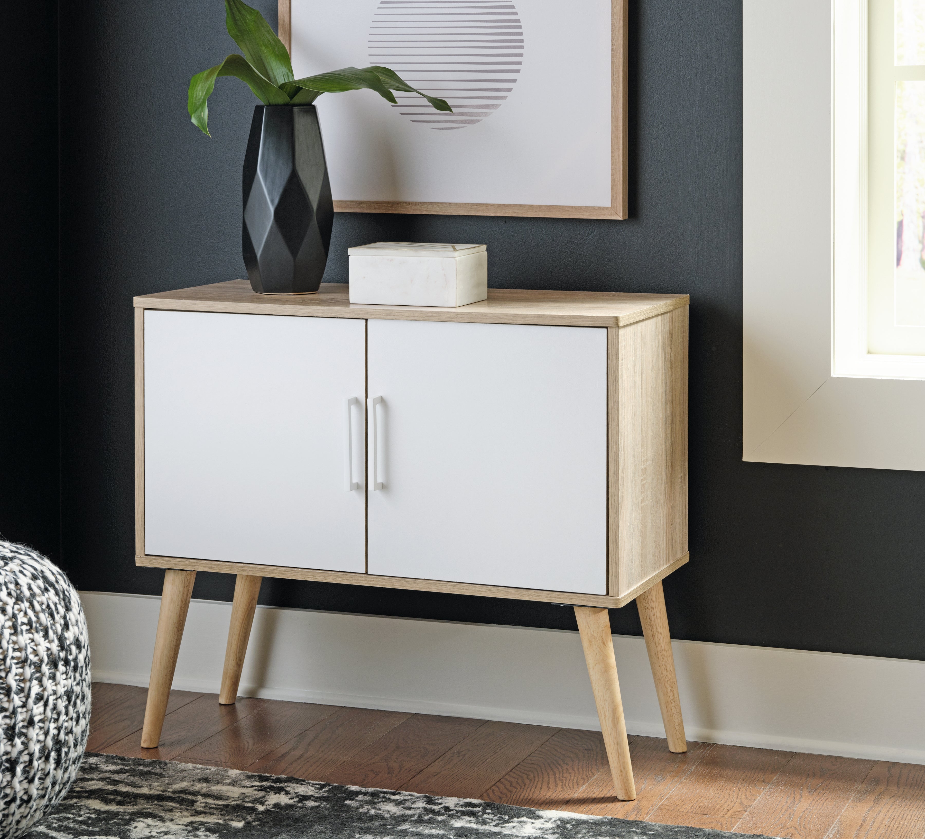 Prime Furniture - Ashley Furniture - Orinfield Accent Cabinet - Accent Cabinet / Natural/White - A4000396