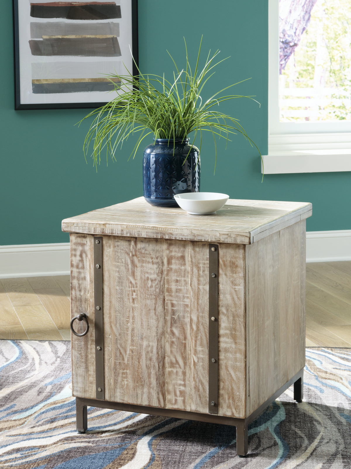 Prime Furniture - Ashley Furniture - Laddford Accent Cabinet - Accent Cabinet / Whitewash - A4000506